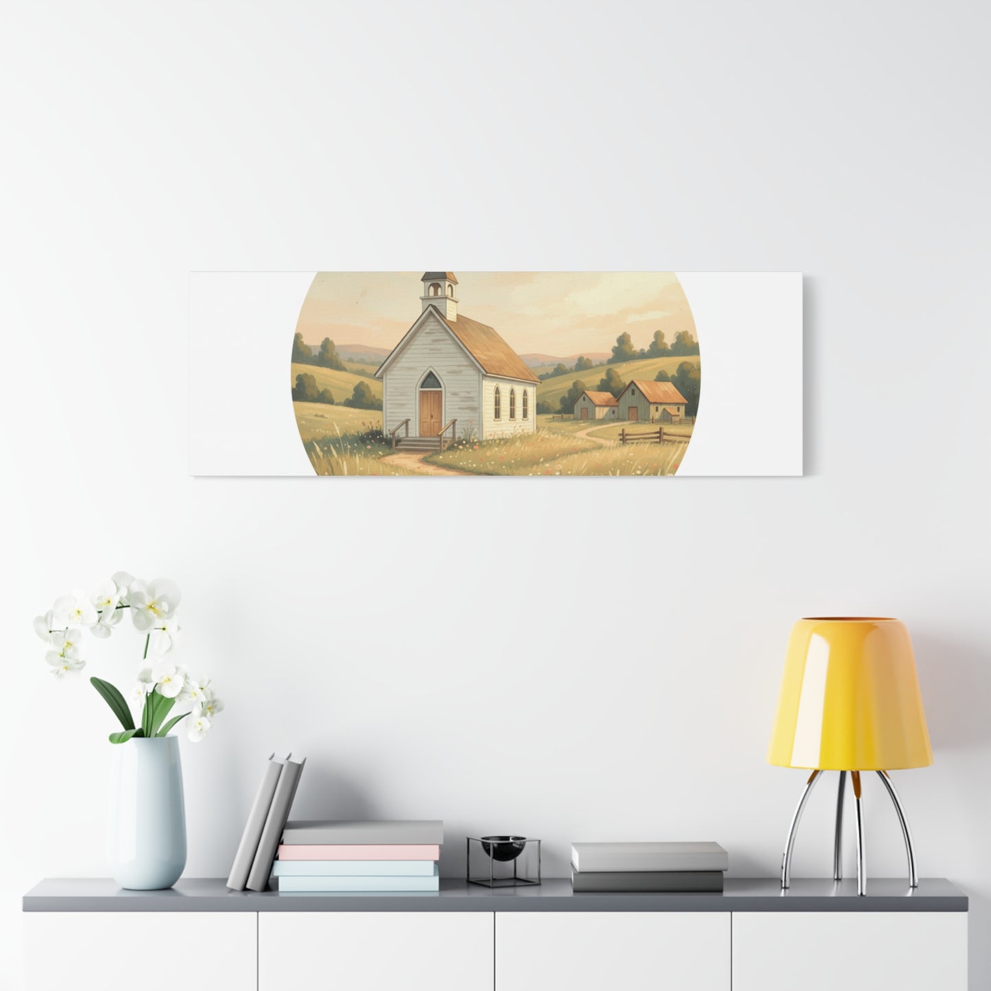 Country Church Matte Canvas, Stretched, 1.25"