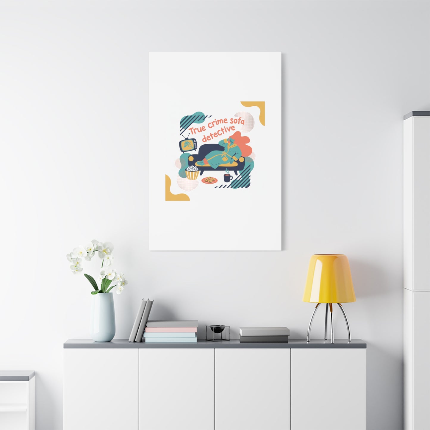 True Crime Sofa Detective Canvas