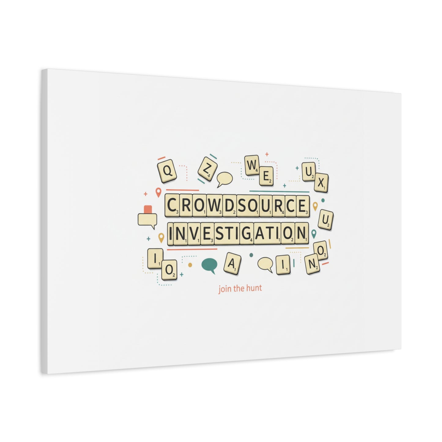 Crowdsource Investigation Canvas | Pixel Art, Gaming UI Wall Art