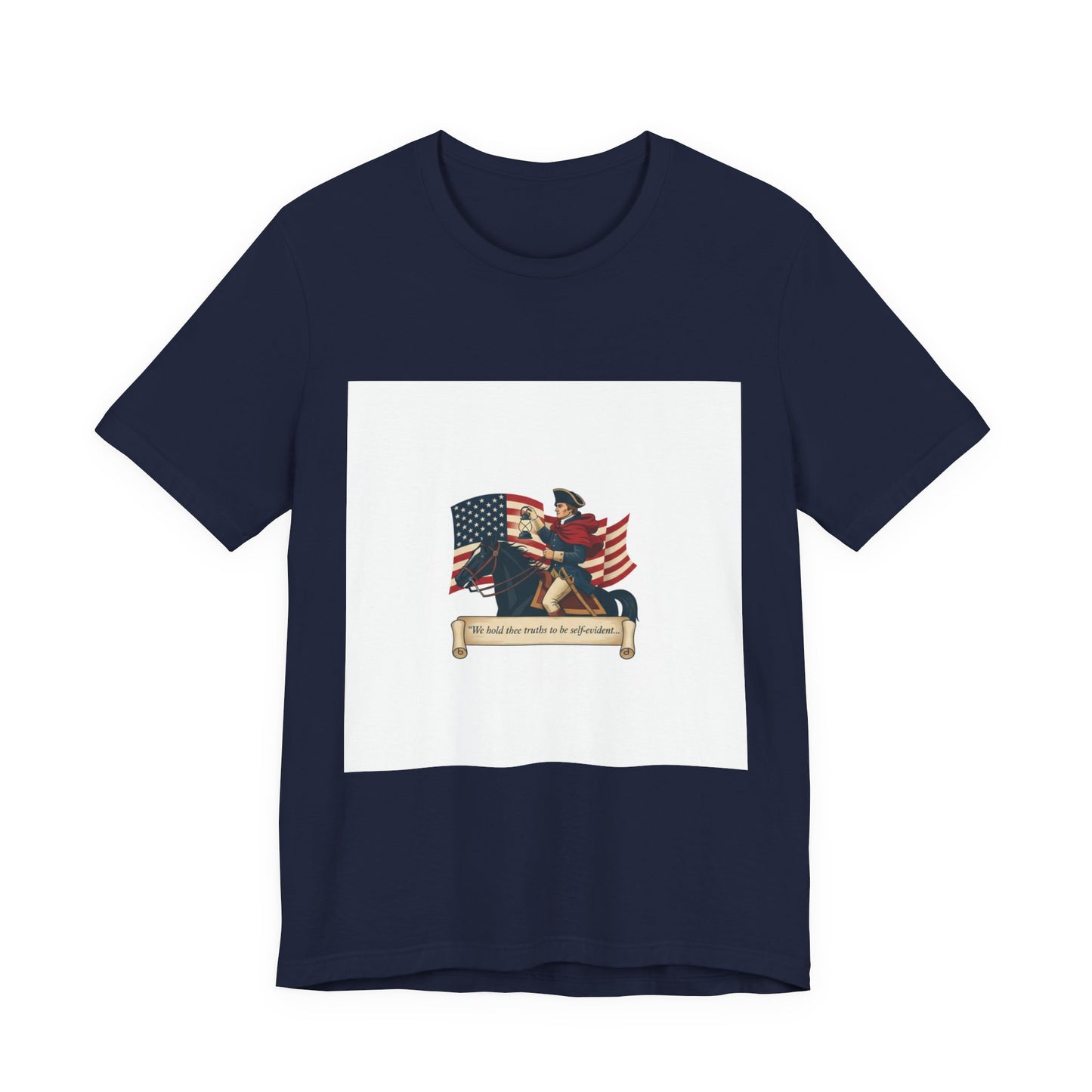 Patriotic Rider Tee | vintage Americana emblem, minimal crest, nature symbols