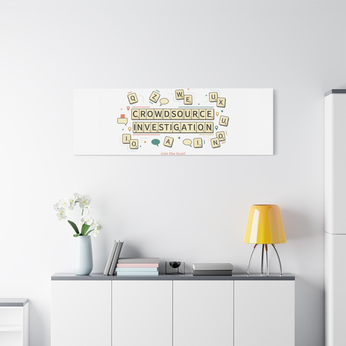 Crowdsource Investigation Canvas | Pixel Art, Gaming UI Wall Art