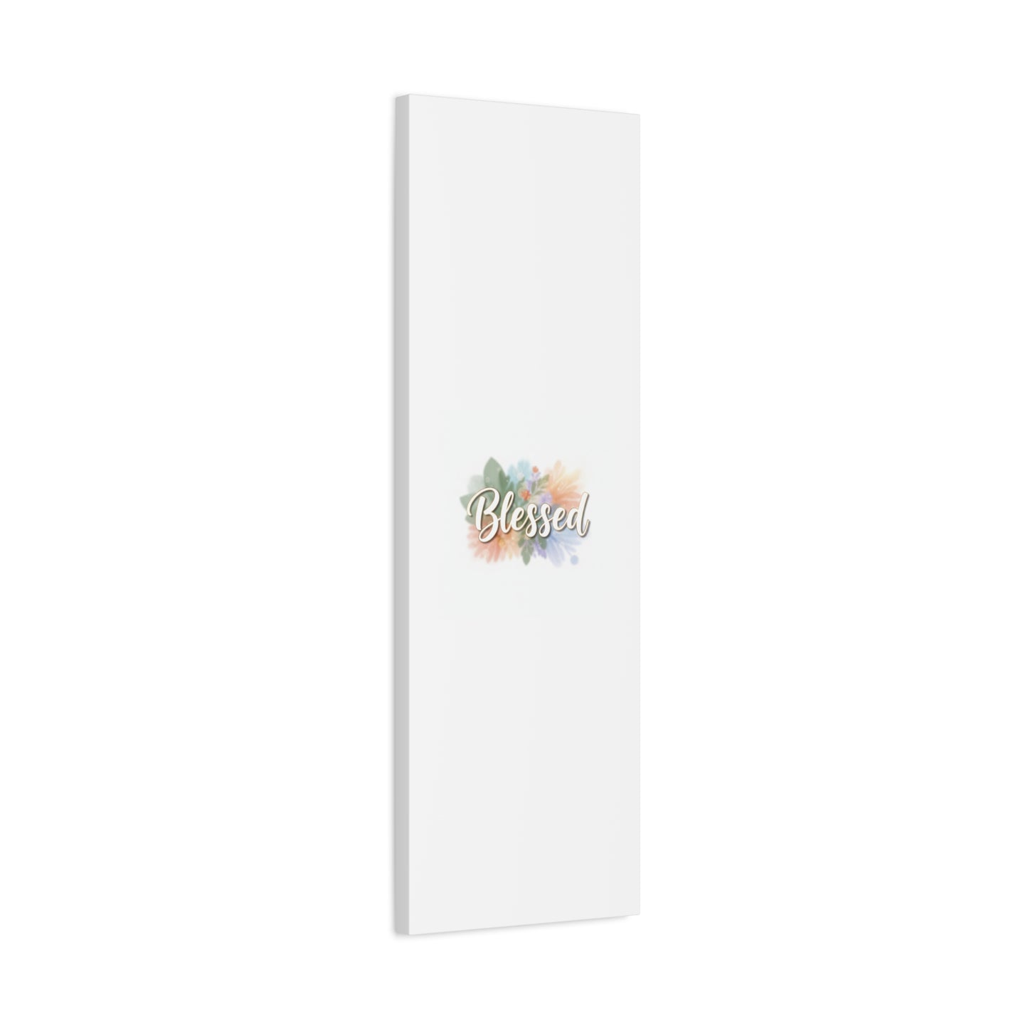 Blessed Floral Script Canvas