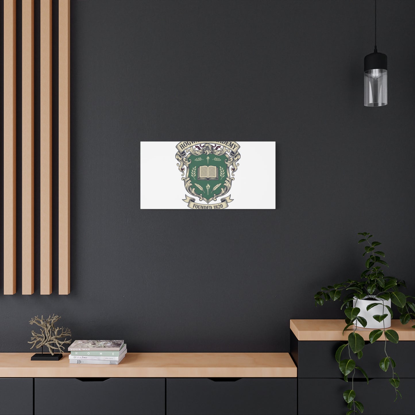 Hogwarts Ivy-Style Emblem Canvas | vintage club logo, old money crest