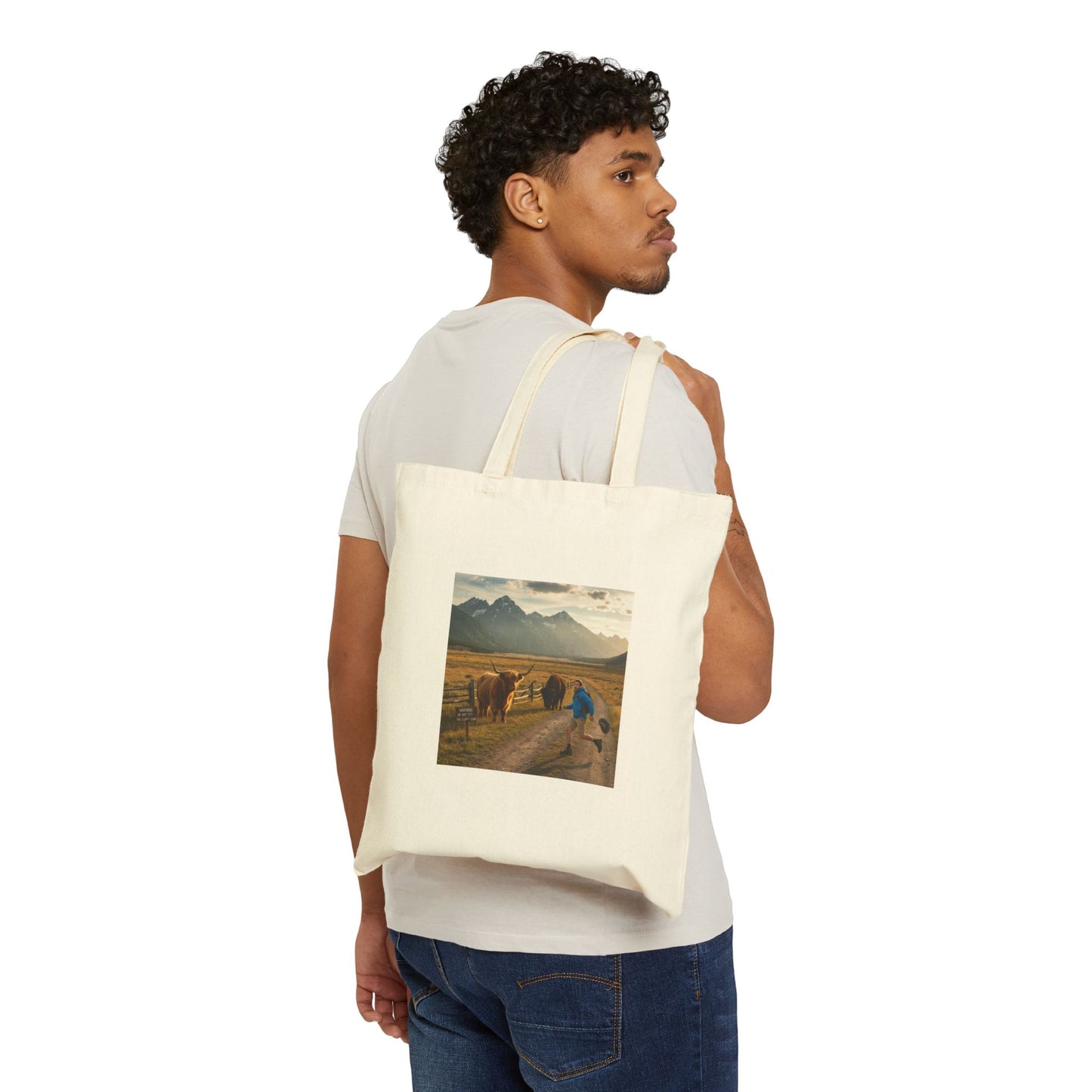 Chased by Buffalo Tote | wholesome sarcasm, soft humor design