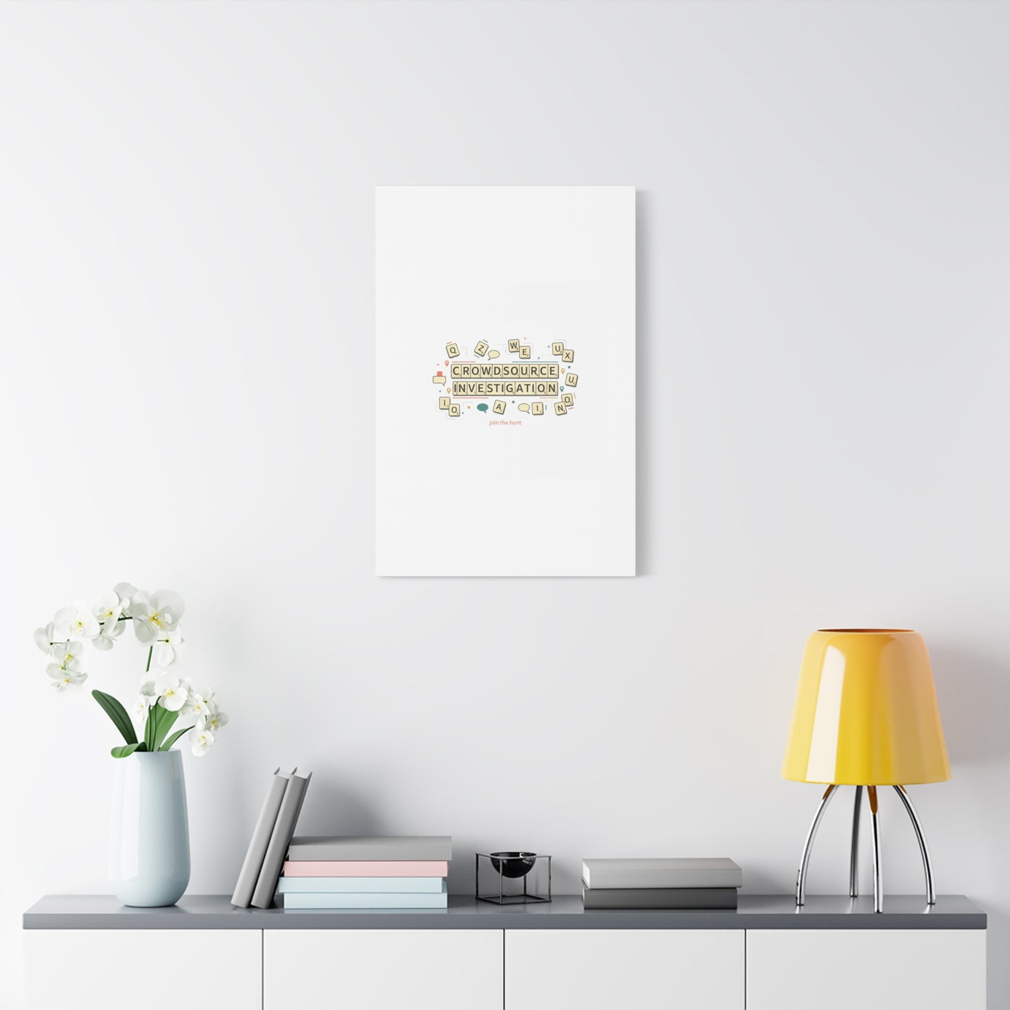 Crowdsource Investigation Canvas | Pixel Art, Gaming UI Wall Art
