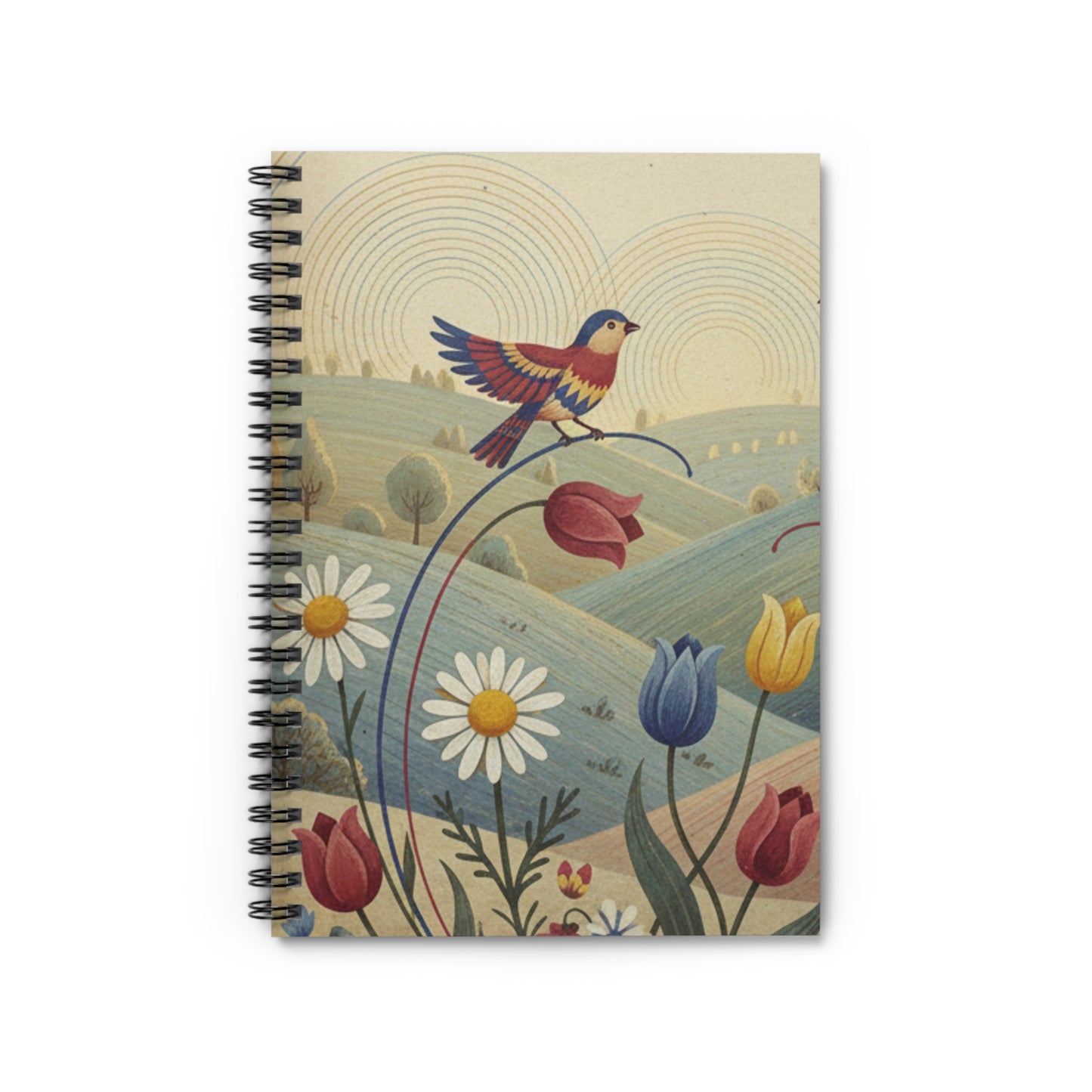 Muted spring art Spiral Notebook - Ruled Line
