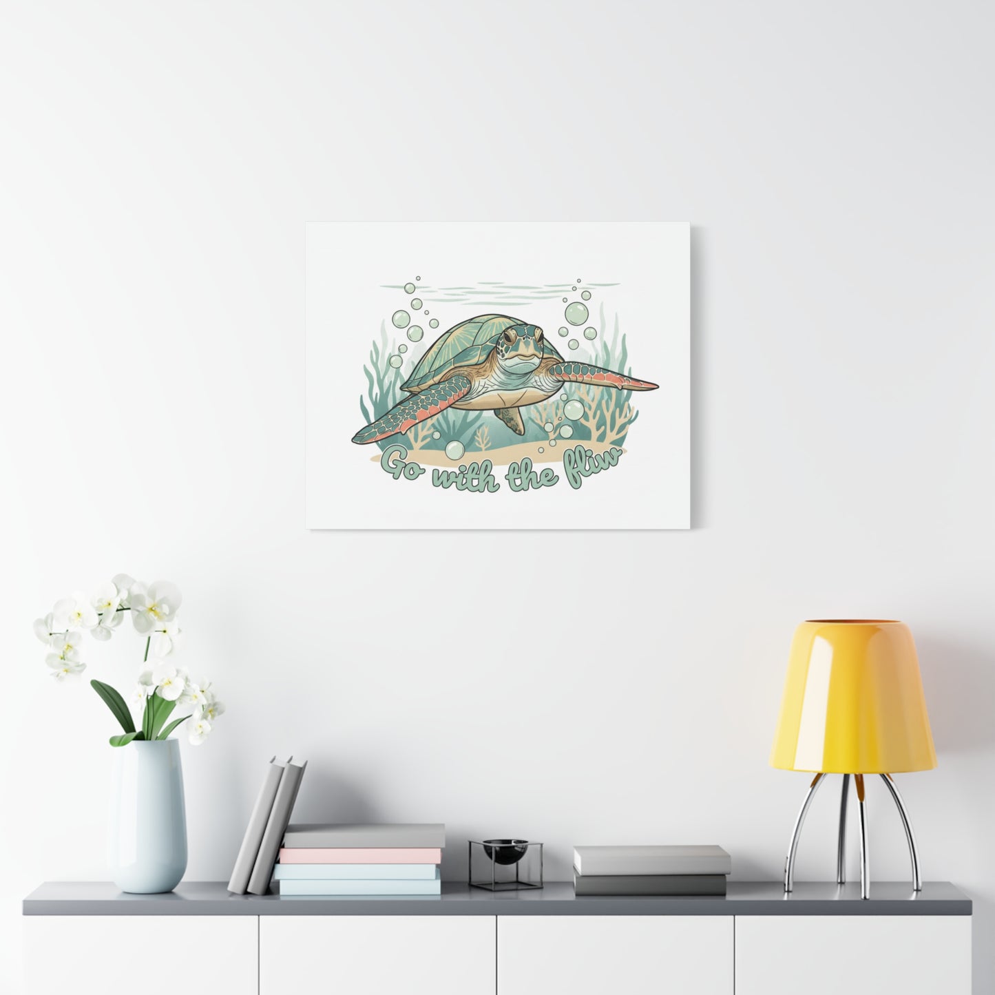 Go with the Flow Turtle Canvas