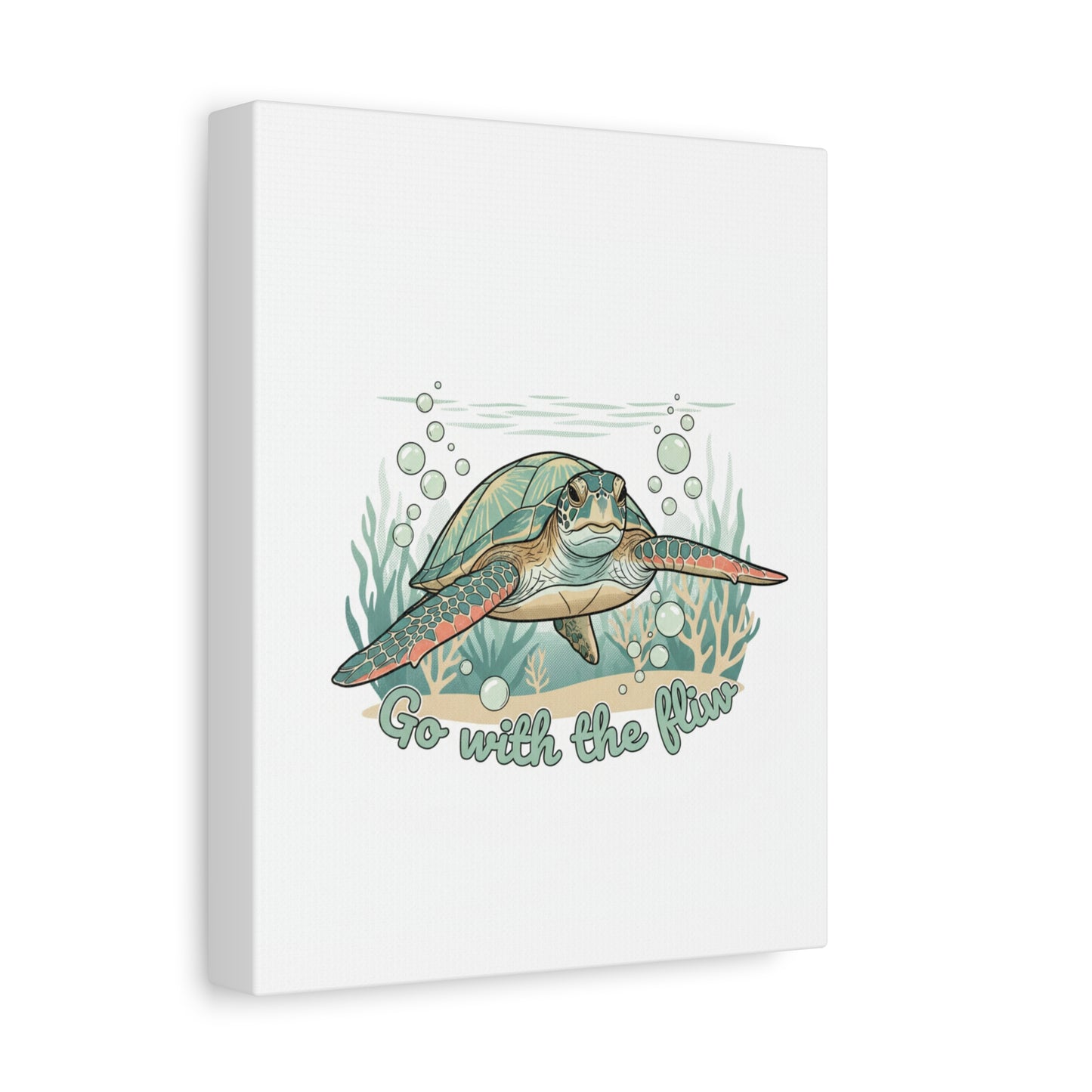 Go with the Flow Turtle Canvas
