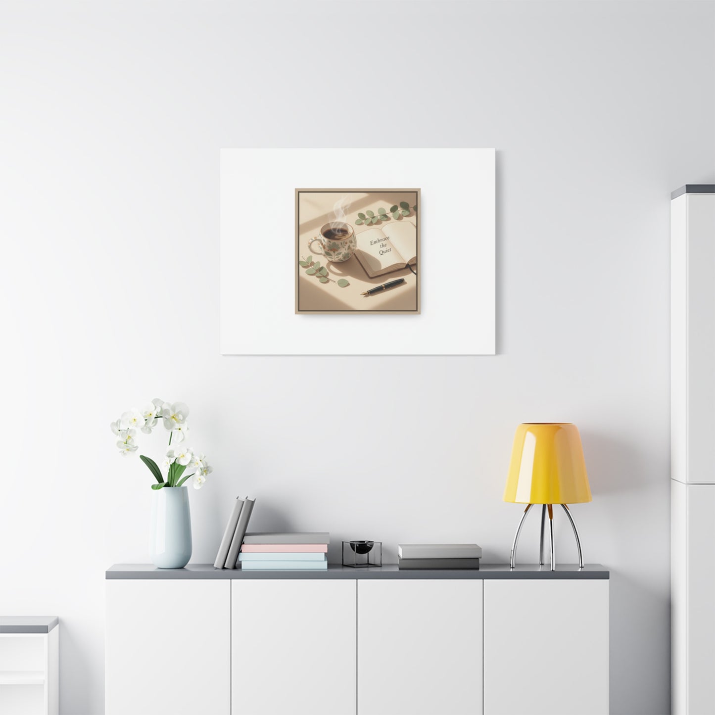 embrace the quiet canvas | morning routine art, sunrise decor