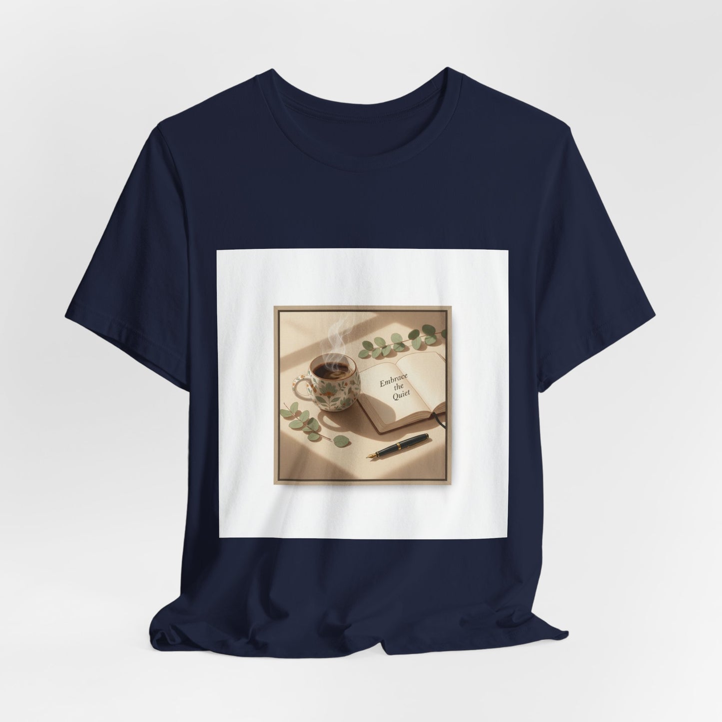 quiet mornings journaling tee | sunrise decor, minimalist coffee art
