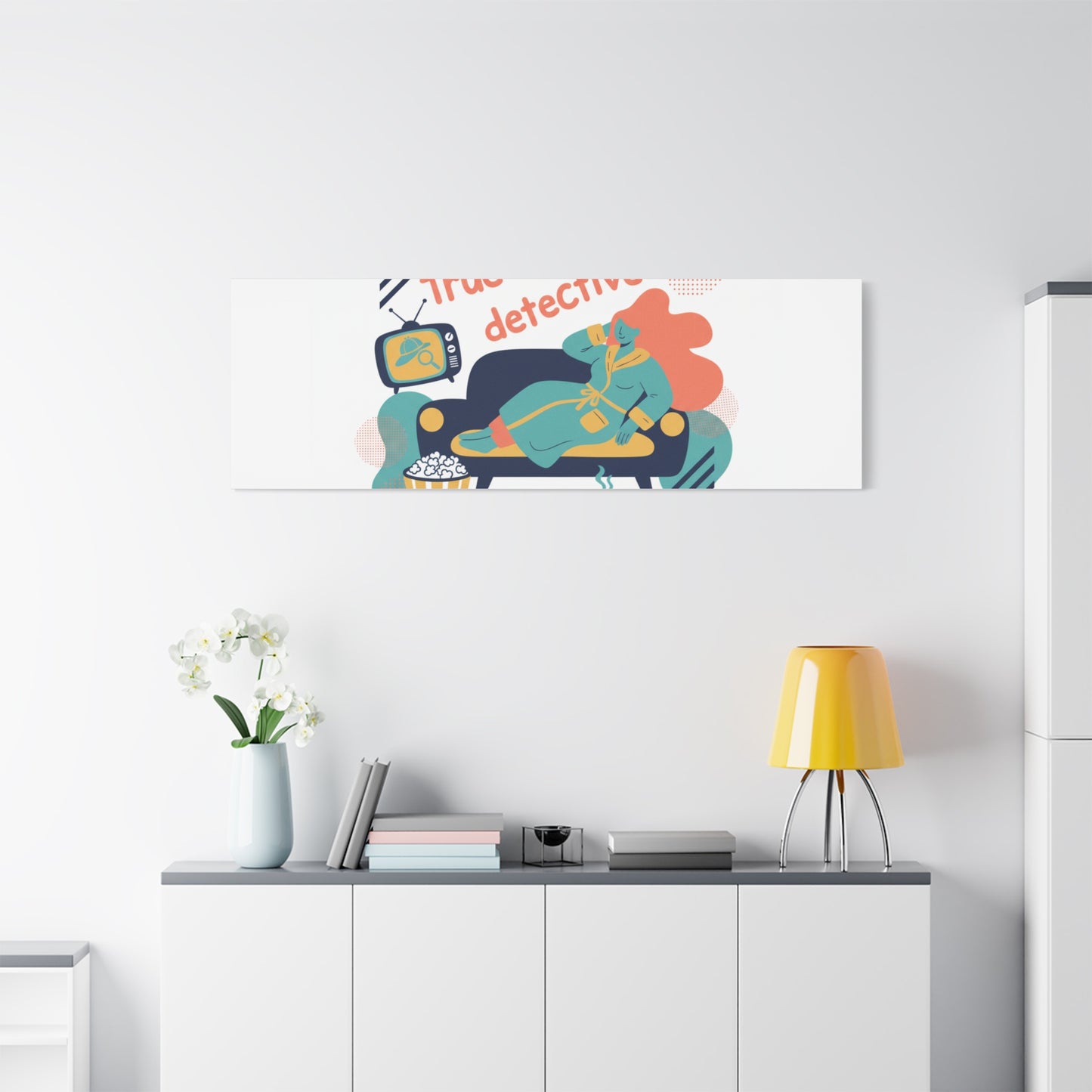 True Crime Sofa Detective Canvas