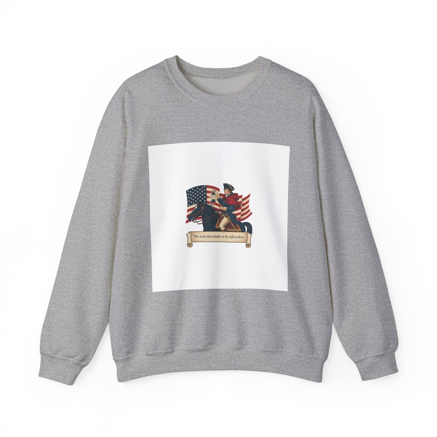 Patriotic Vintage Crest Sweatshirt | nature vibes, minimal