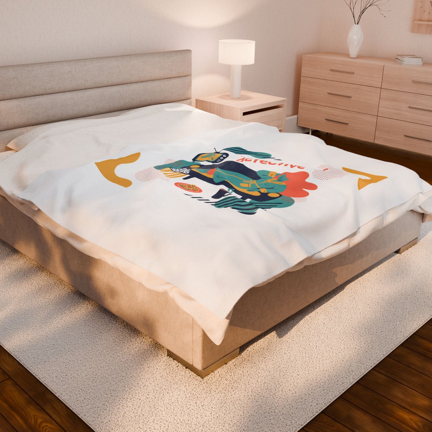 True Crime Sofa Detective Velveteen Plush Blanket