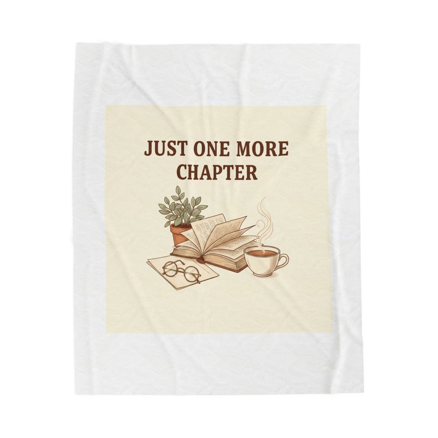 Just One More Chapter Velveteen Blanket | Reading Aesthetic, Bibliophile