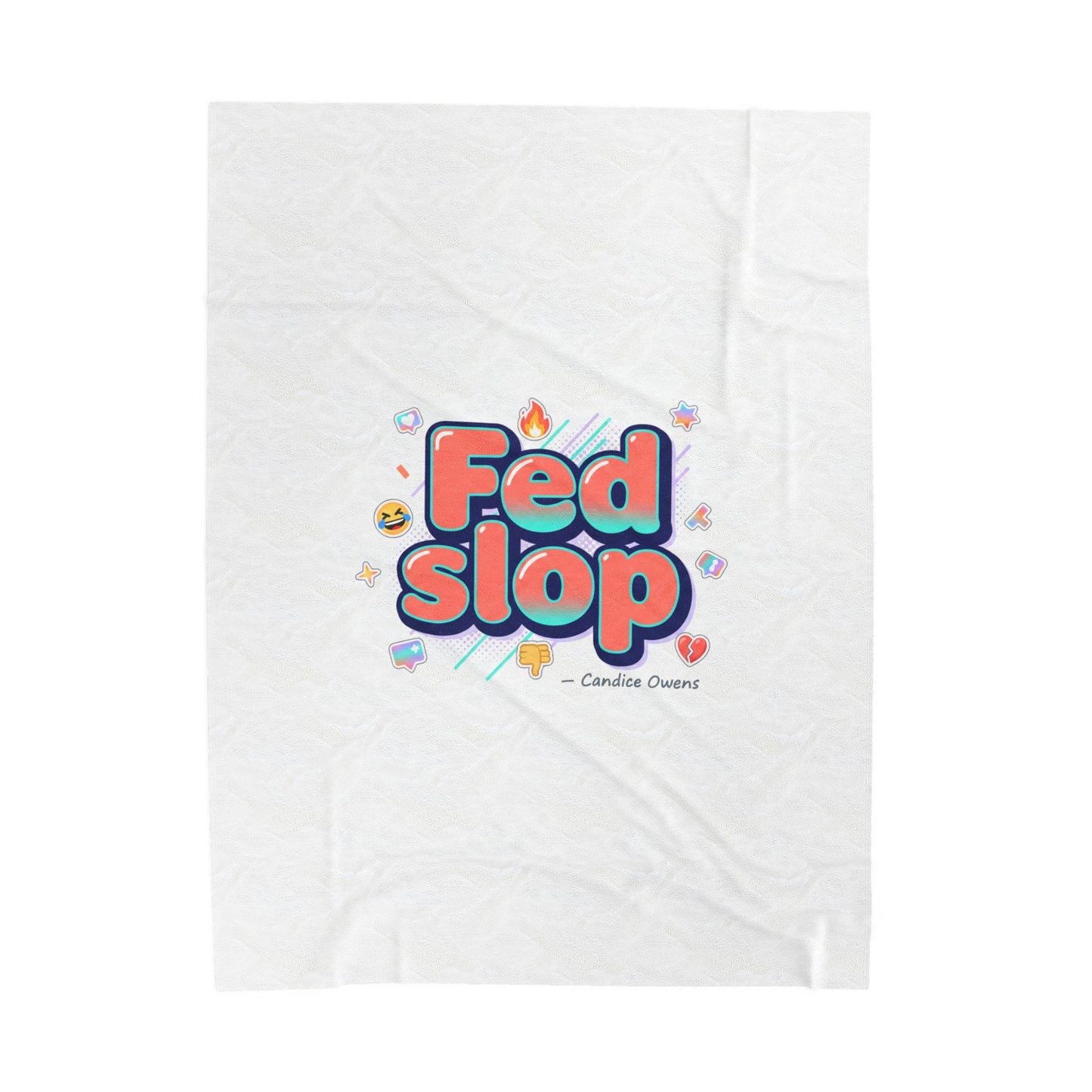 Fed Slop Phrase Blanket | Gen-Z Slang, Internet Lingo, Meme Typography