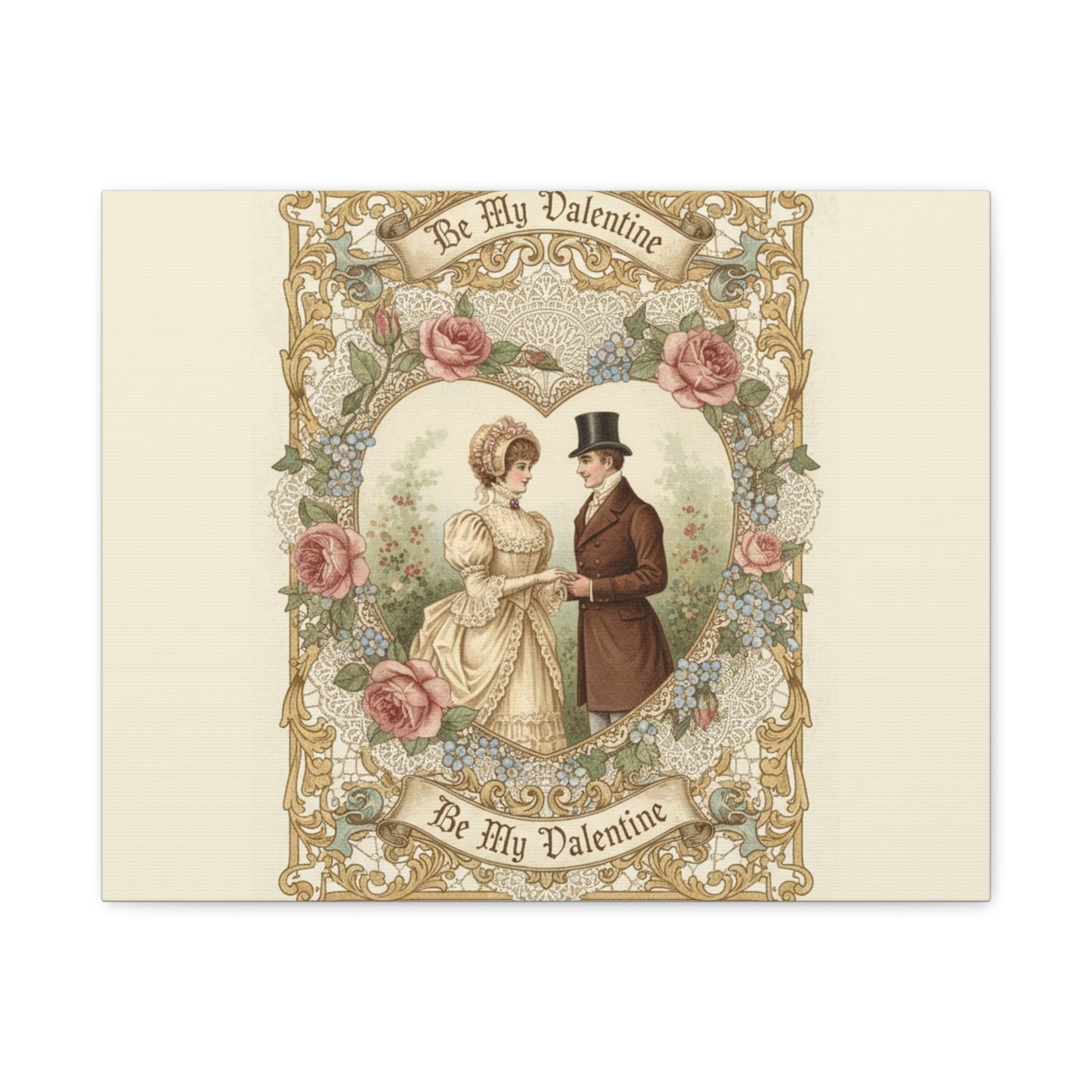 Victorian Valentine Print Canvas | Retro Americana, Vintage Romance