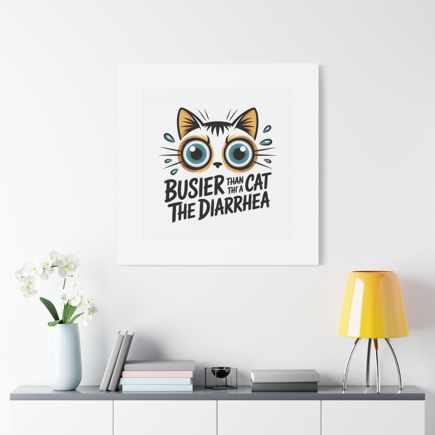 Humorous Cat  Canvas Wall Art