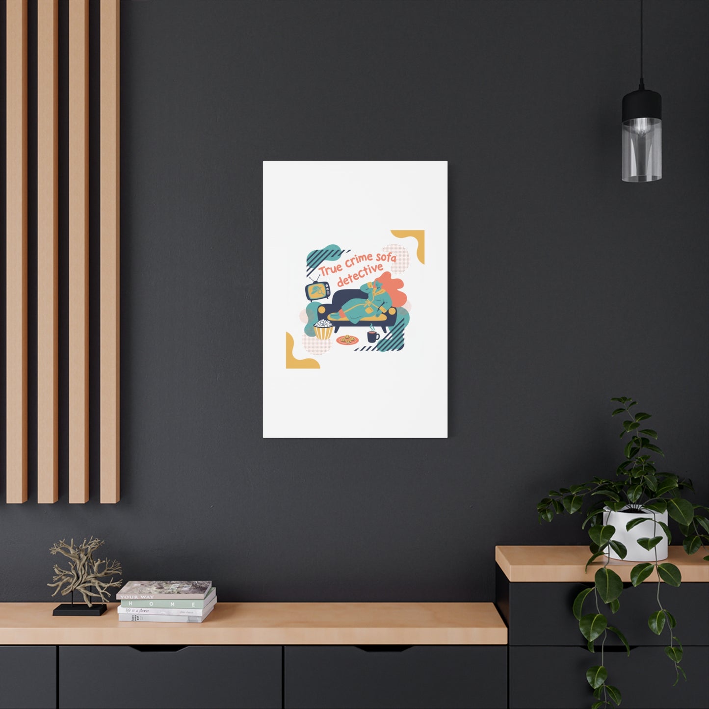 True Crime Sofa Detective Canvas