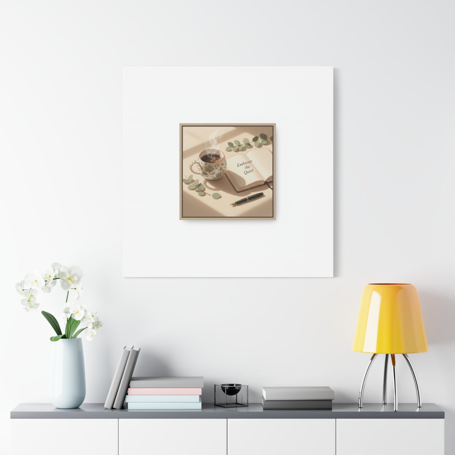 embrace the quiet canvas | morning routine art, sunrise decor