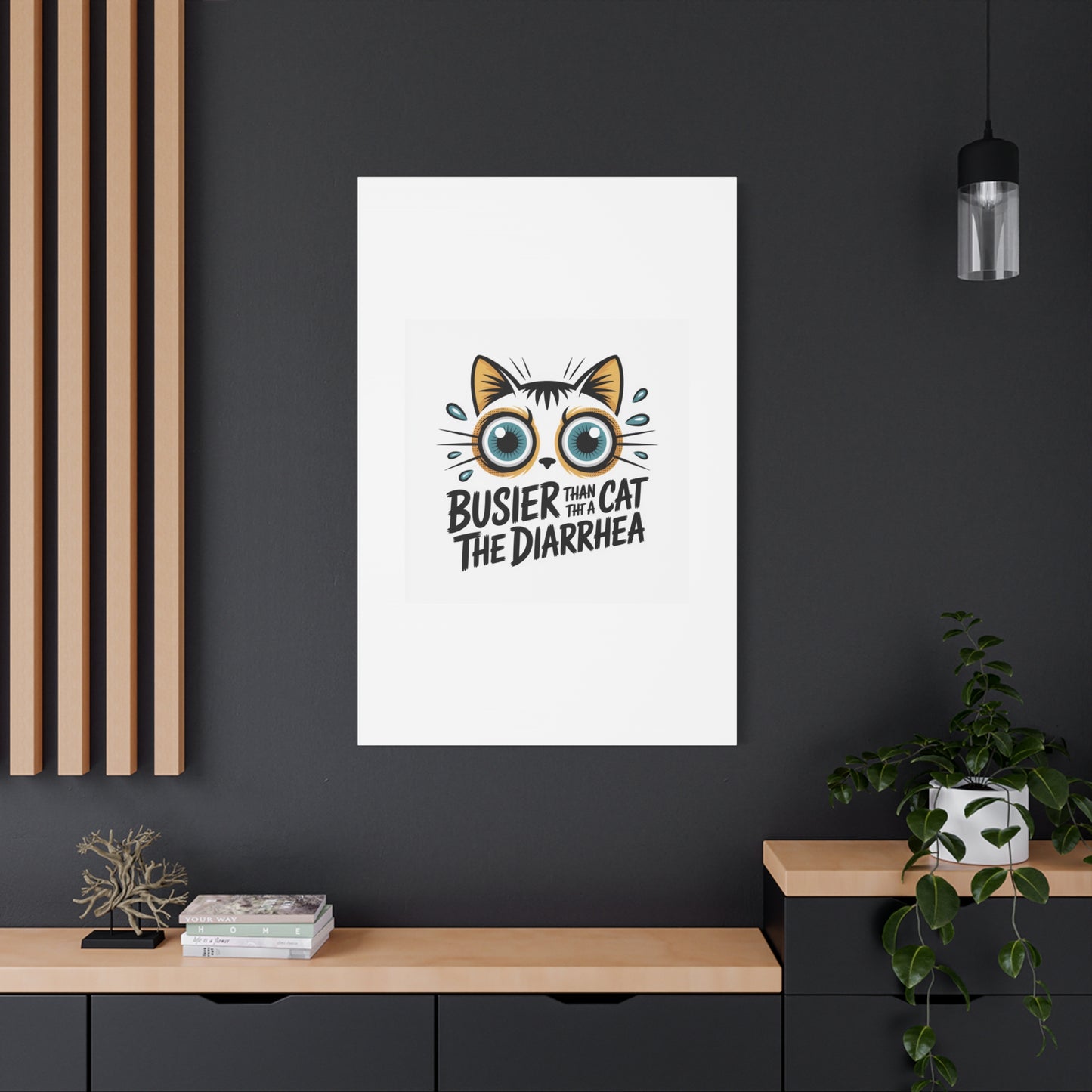 Humorous Cat  Canvas Wall Art