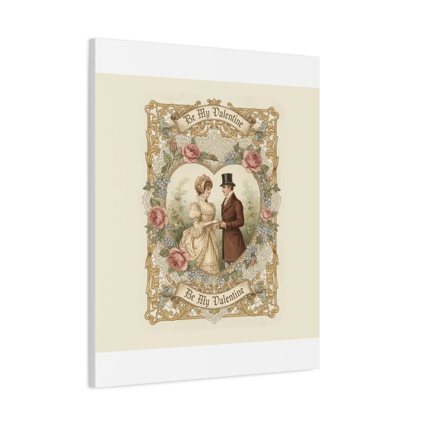 Victorian Valentine Print Canvas | Retro Americana, Vintage Romance