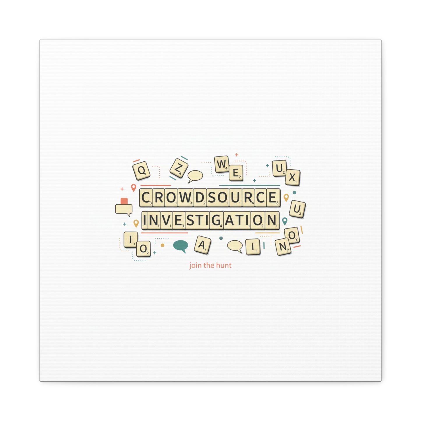 Crowdsource Investigation Canvas | Pixel Art, Gaming UI Wall Art