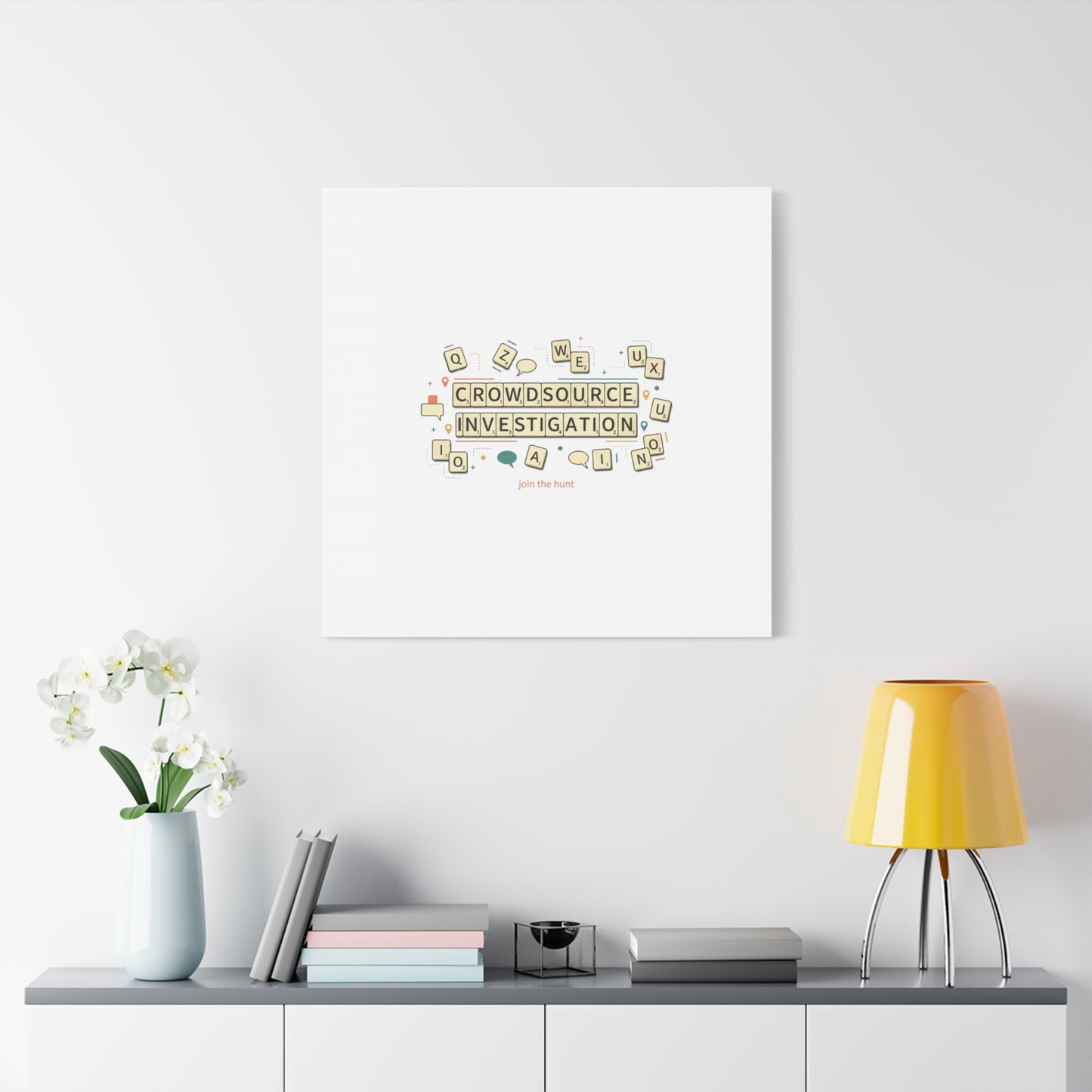 Crowdsource Investigation Canvas | Pixel Art, Gaming UI Wall Art