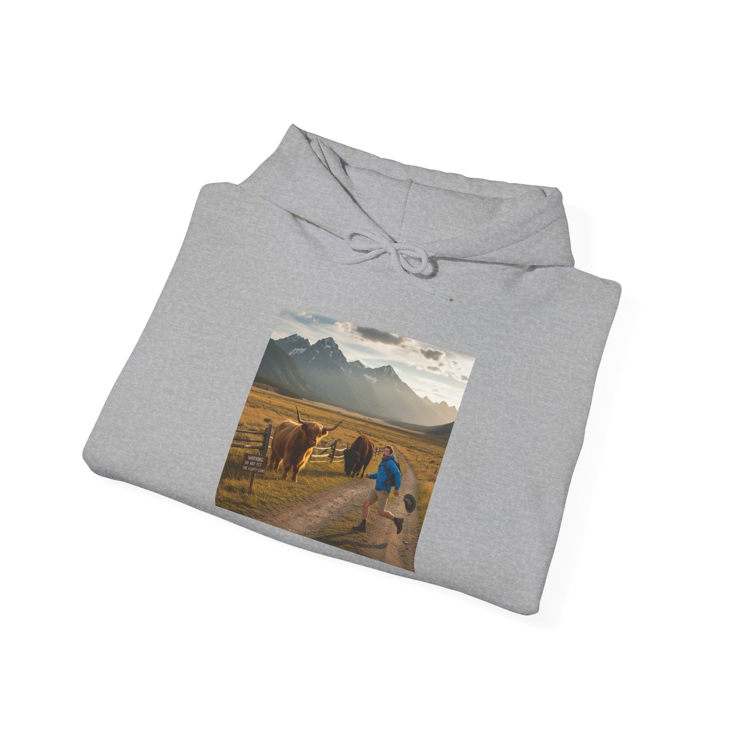 Chased by Buffalo Hoodie | friendly sarcasm design, soft humor