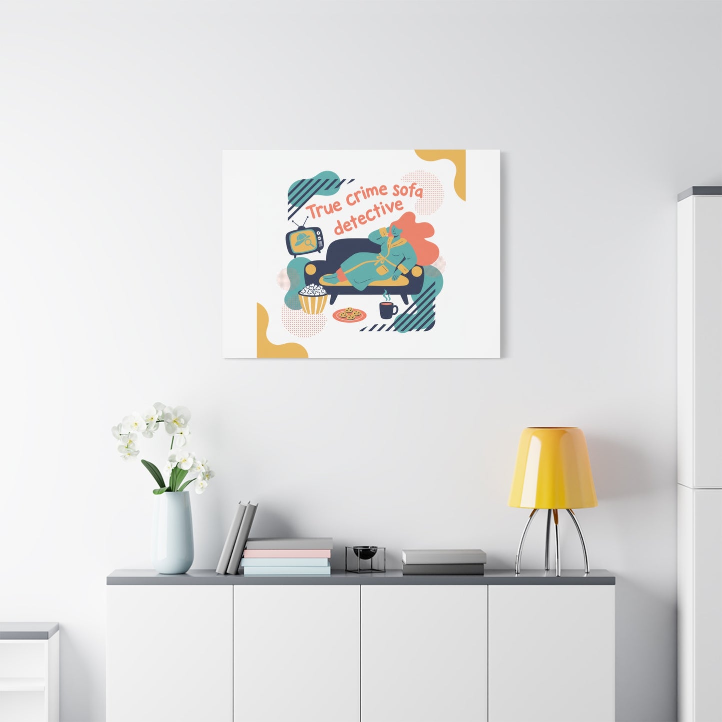 True Crime Sofa Detective Canvas