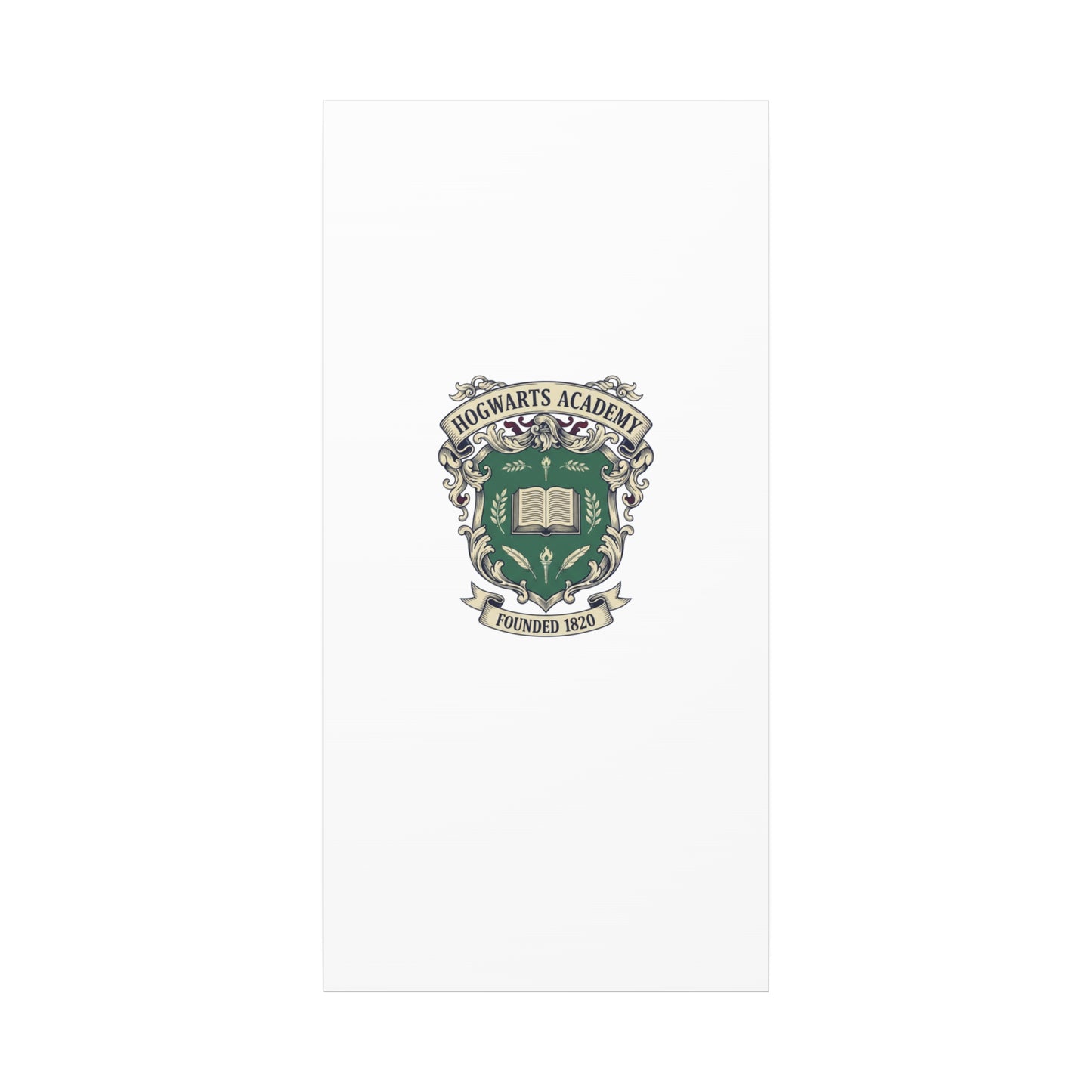Hogwarts Ivy-Style Emblem Canvas | vintage club logo, old money crest