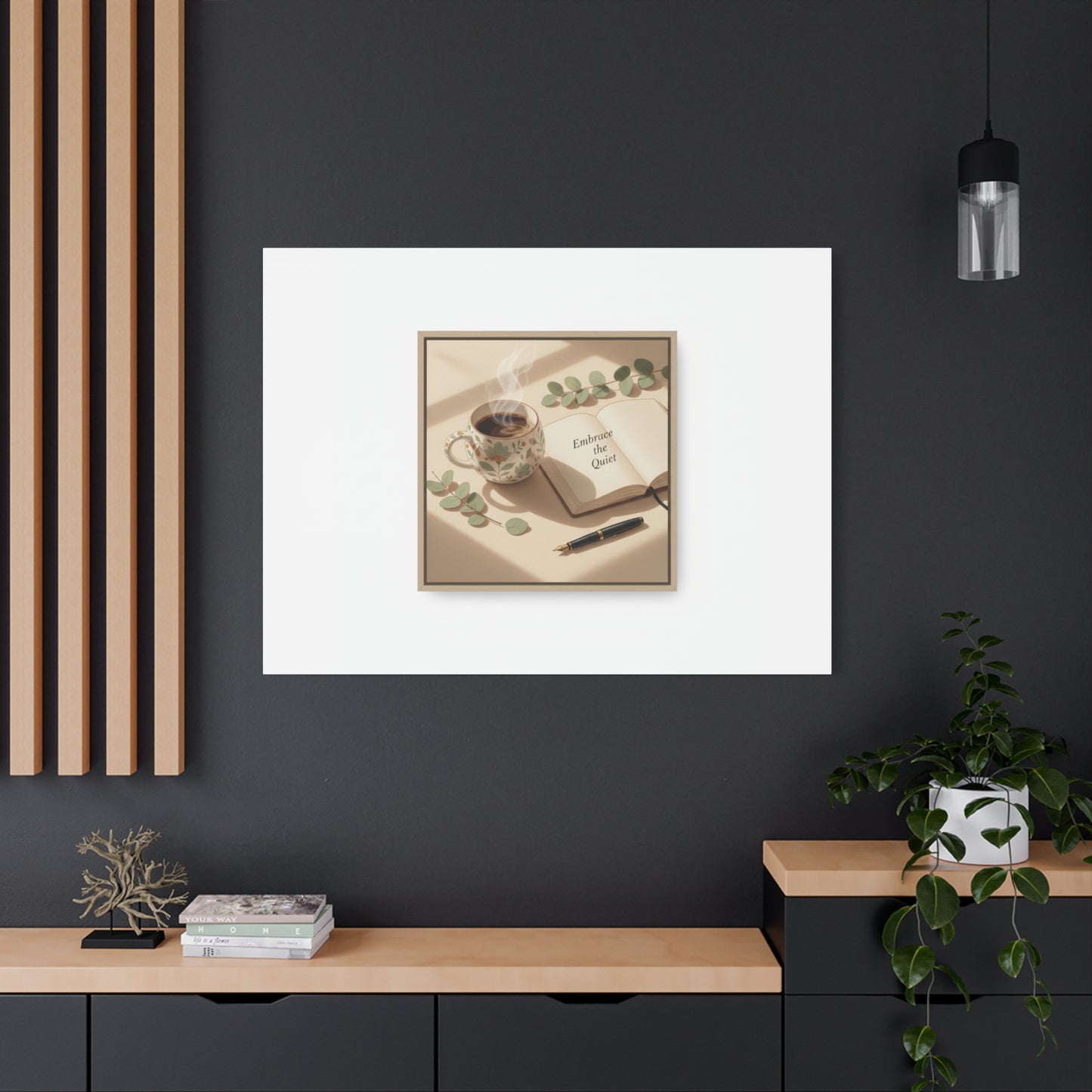 embrace the quiet canvas | morning routine art, sunrise decor
