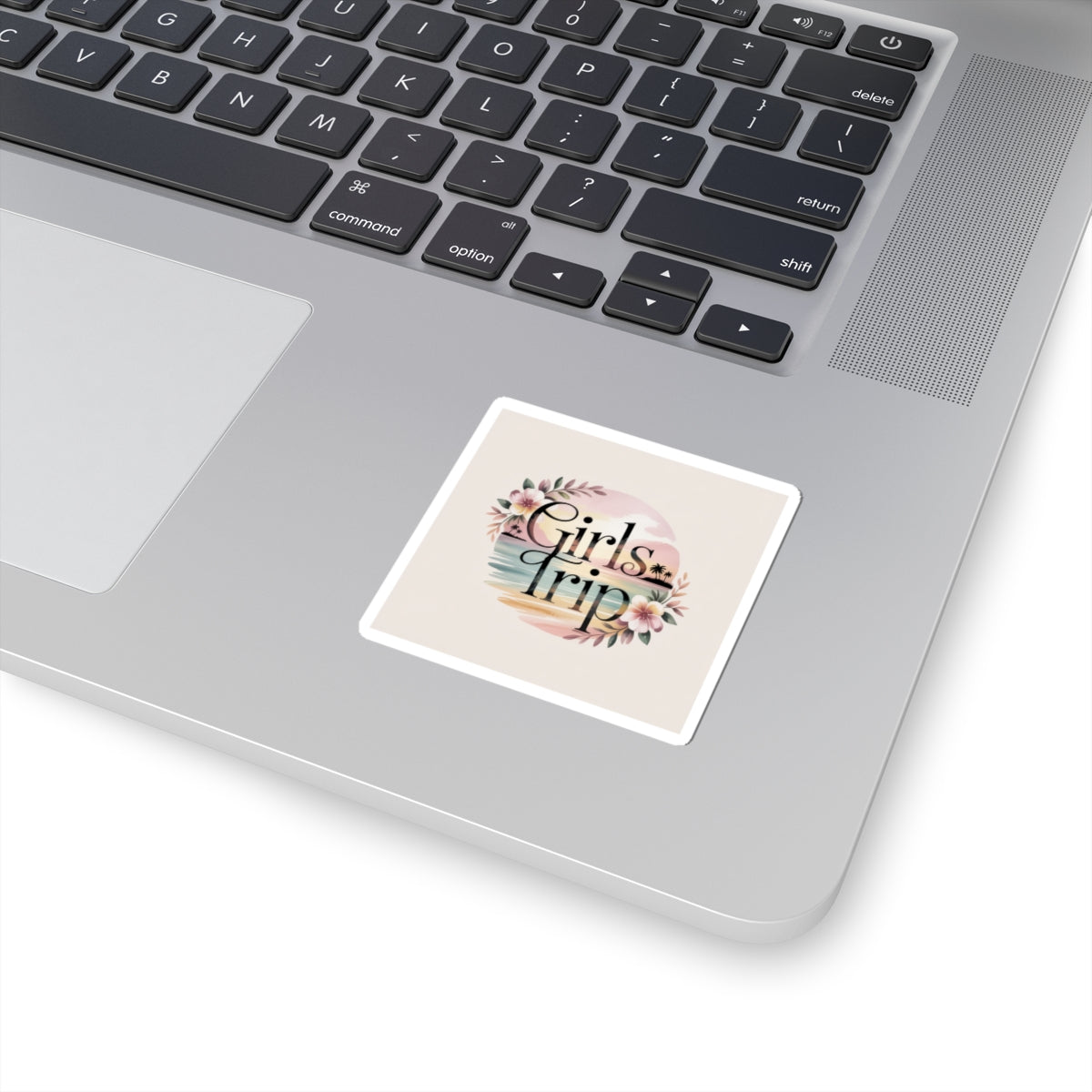 Girls Trip Sticker | pastel vintage floral, low-energy affirmation vibe