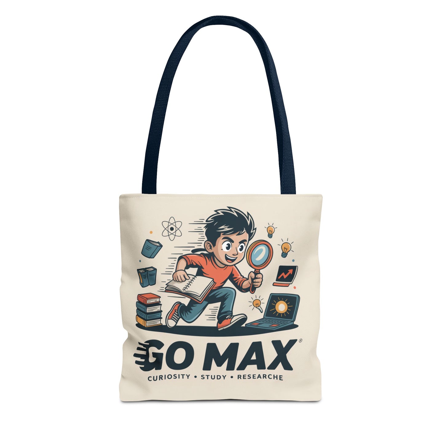 Go Max Study Tote Bag — Curiosity, Research & Learning Canvas Tote