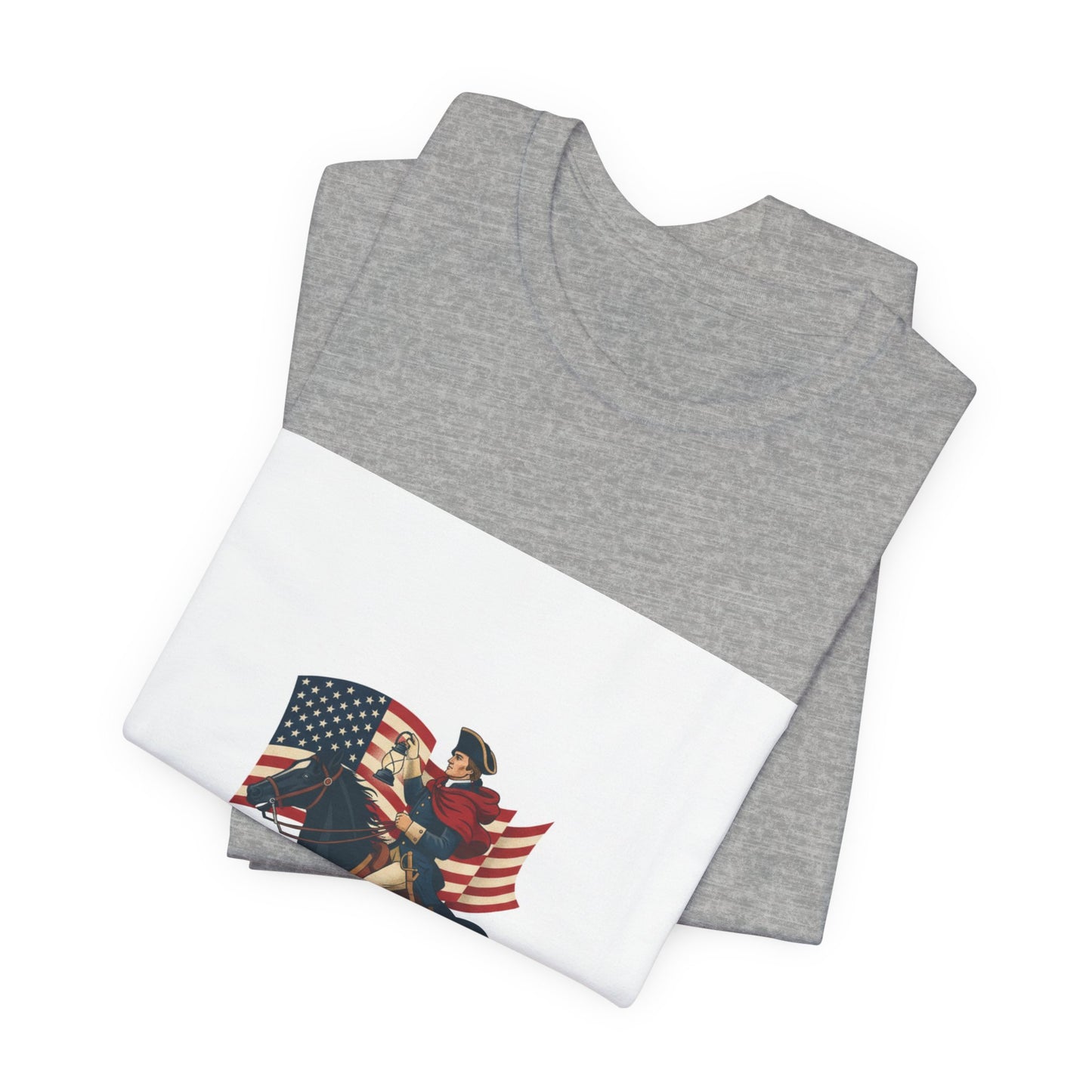 Patriotic Rider Tee | vintage Americana emblem, minimal crest, nature symbols