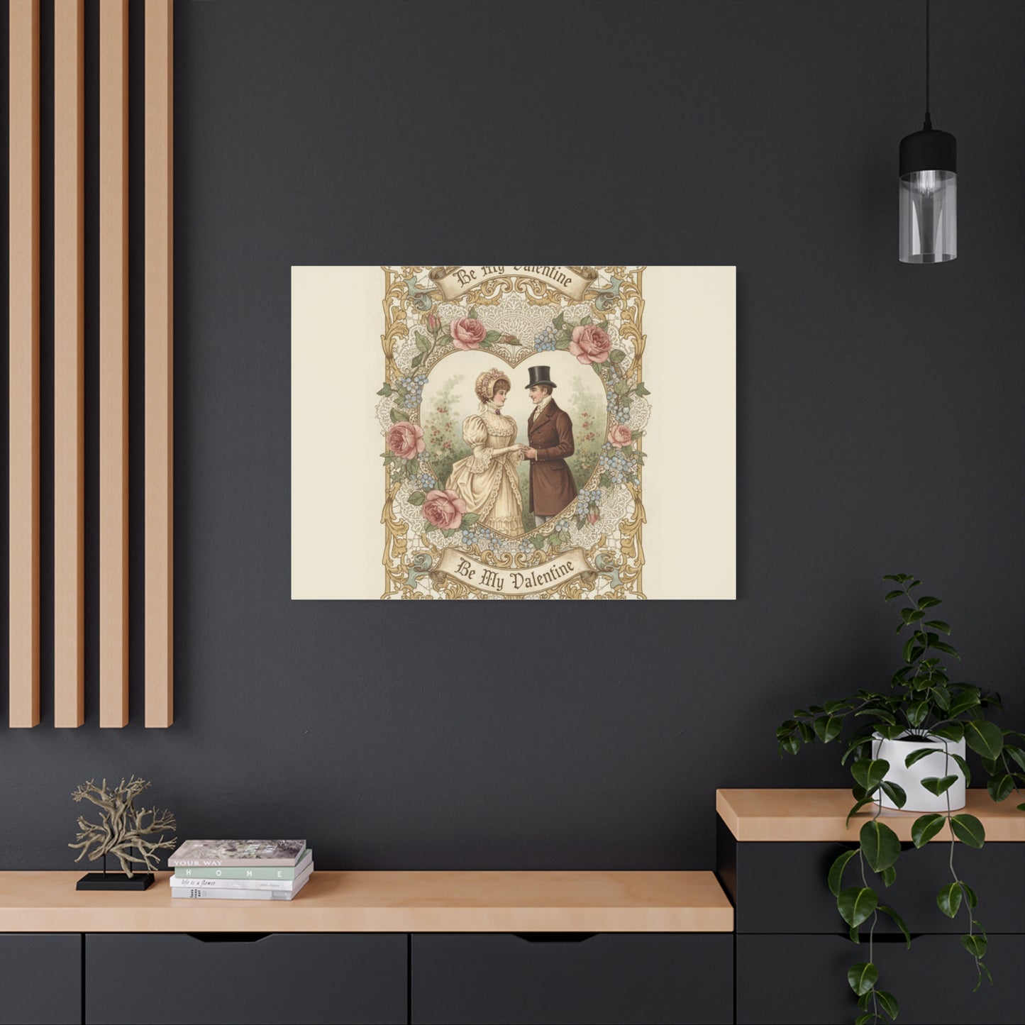 Victorian Valentine Print Canvas | Retro Americana, Vintage Romance