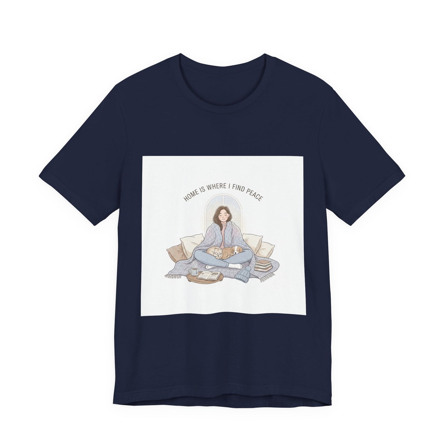Home Is Where I Find Peace Tee | Introvert Homebody, Cozy Winter Shirt