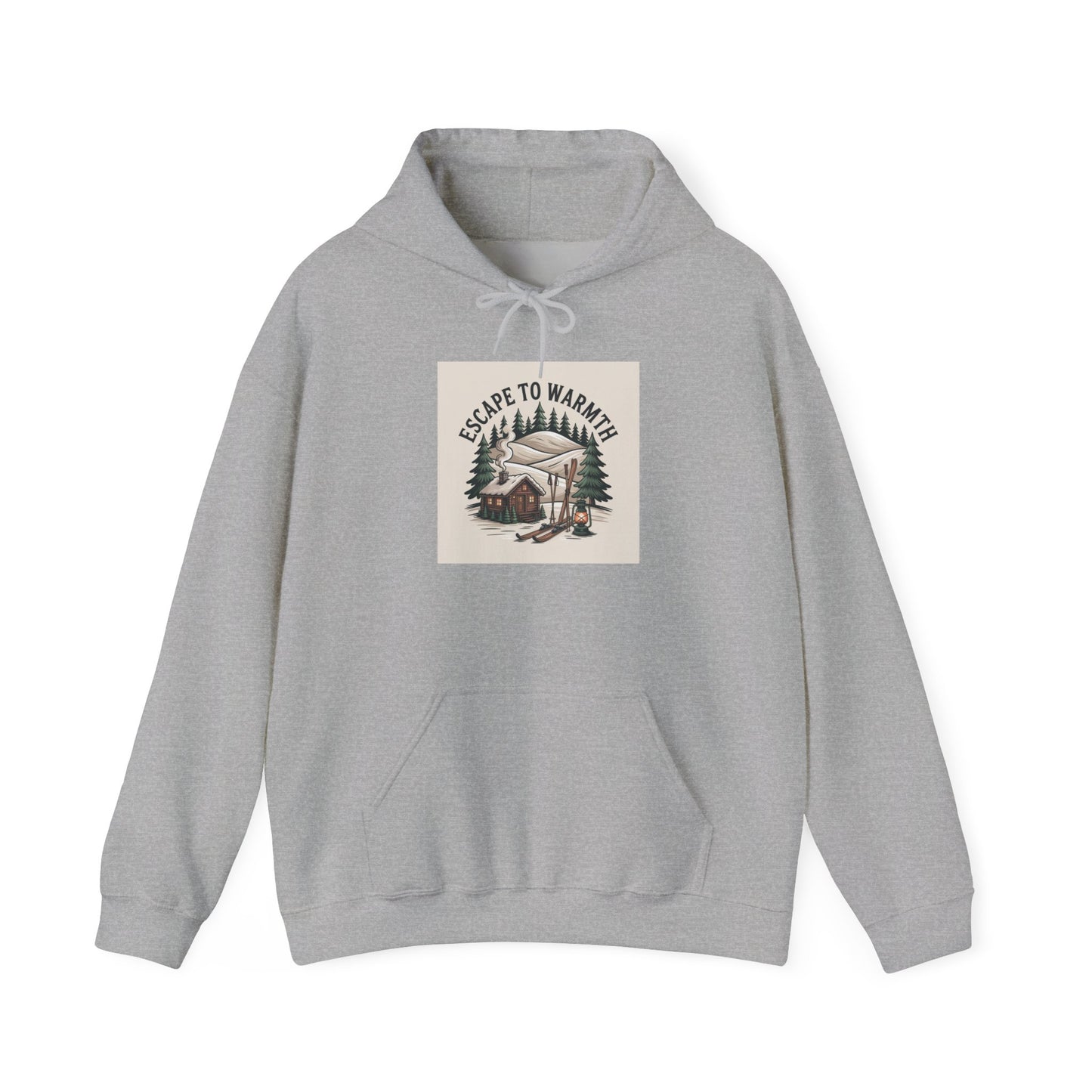 Escape to Warmth Cabin Hoodie | cozy lodge aesthetic, pine tree sweatshirt