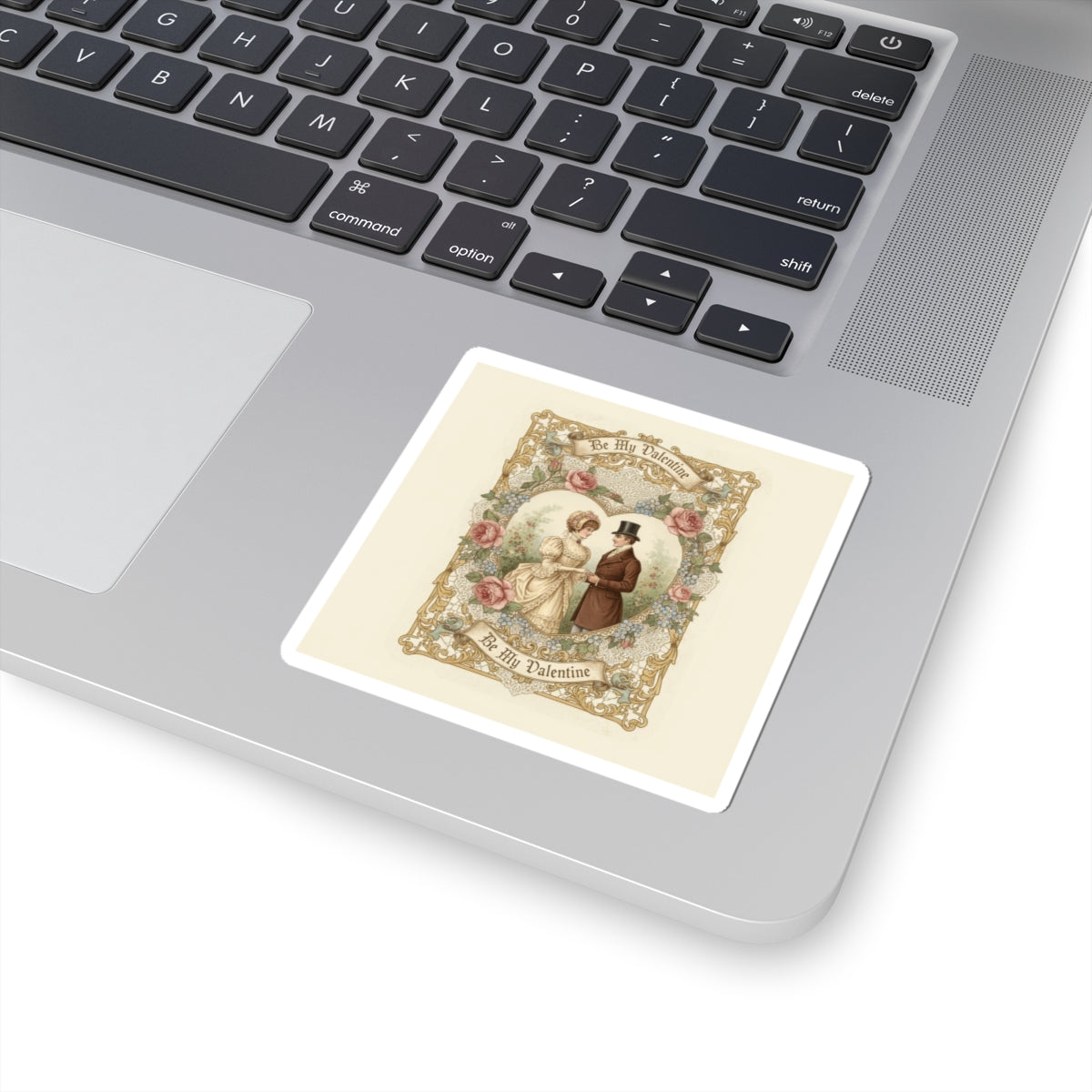 Vintage Valentine Illustration Kiss-Cut Stickers | Retro Americana, Victorian Romance