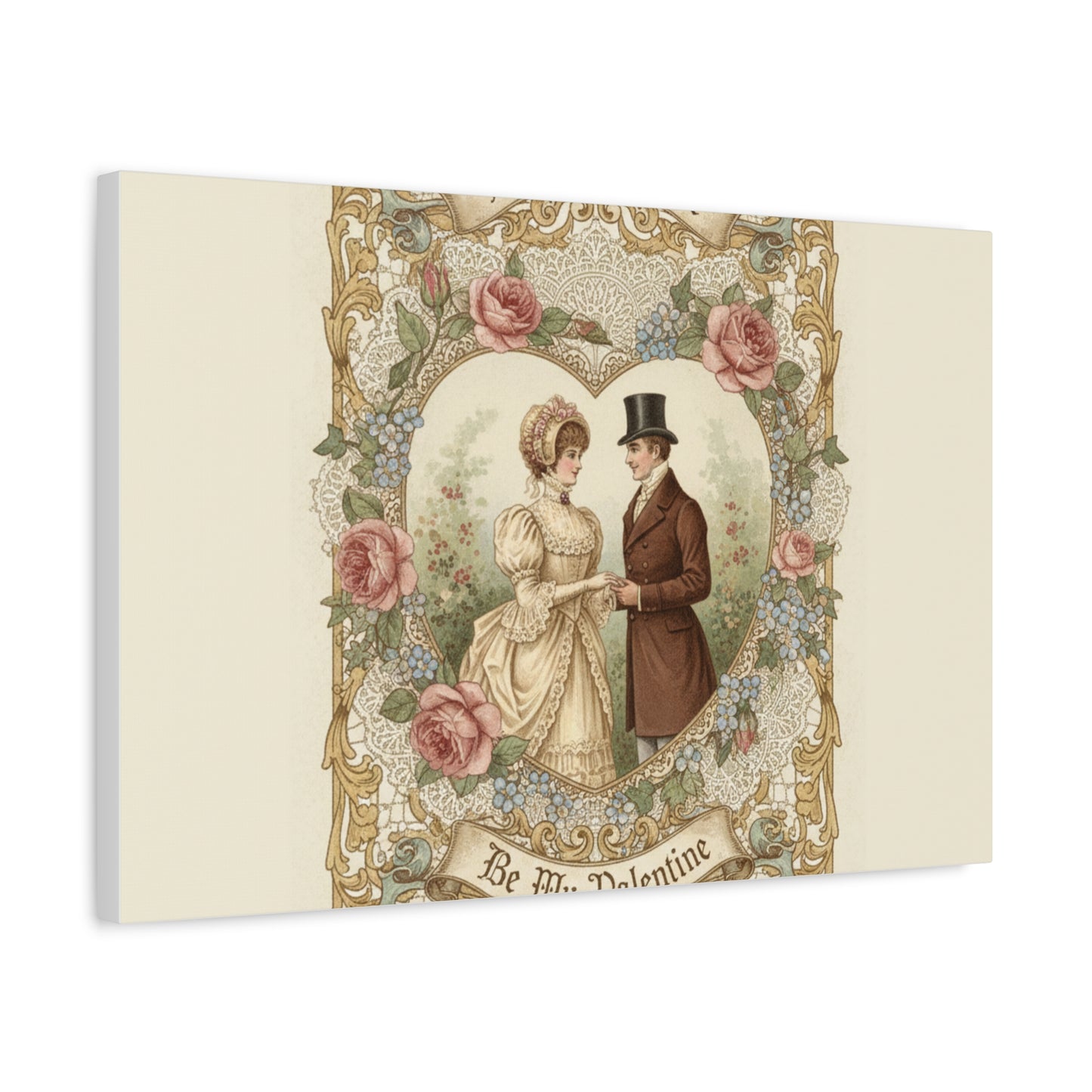 Victorian Valentine Print Canvas | Retro Americana, Vintage Romance
