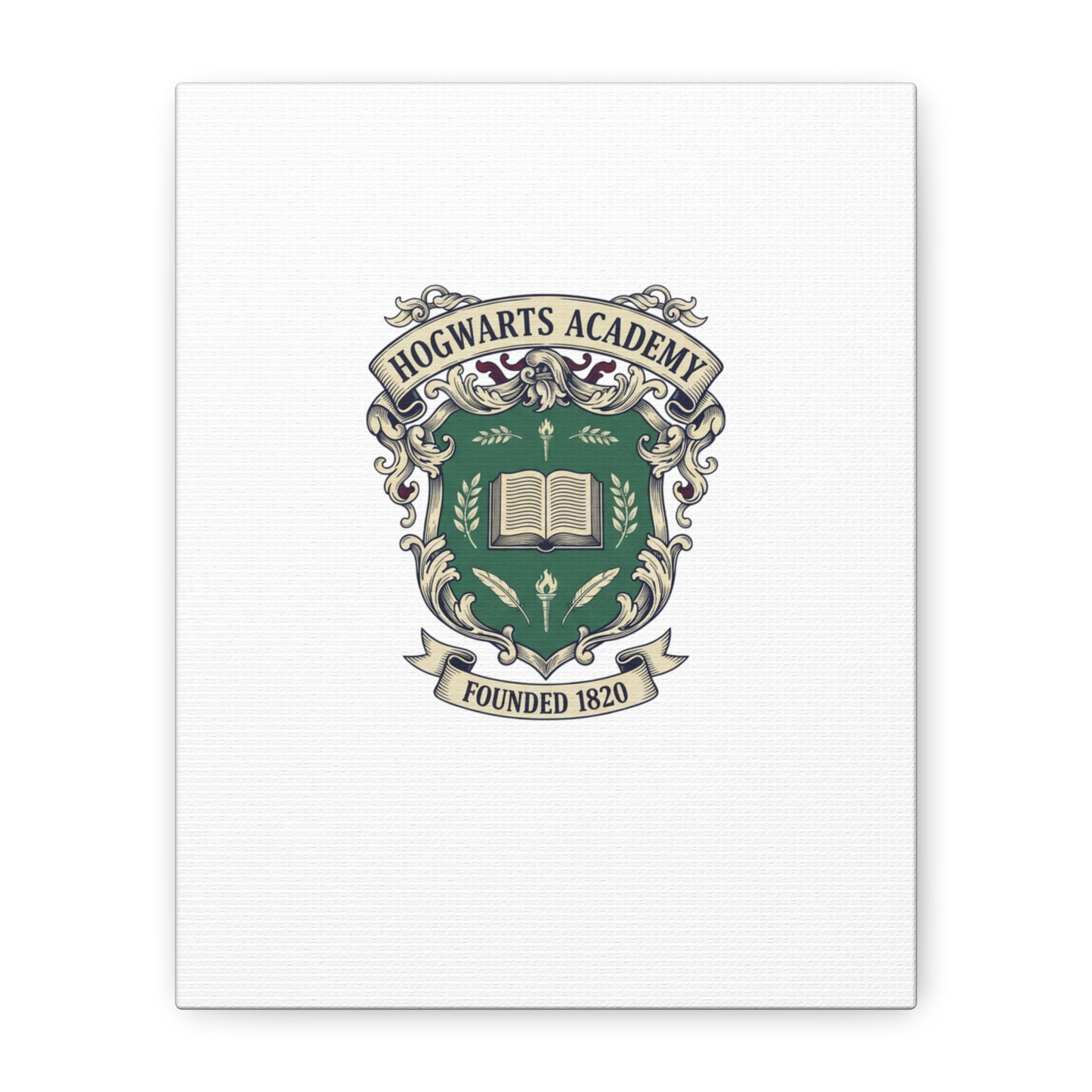 Hogwarts Ivy-Style Emblem Canvas | vintage club logo, old money crest