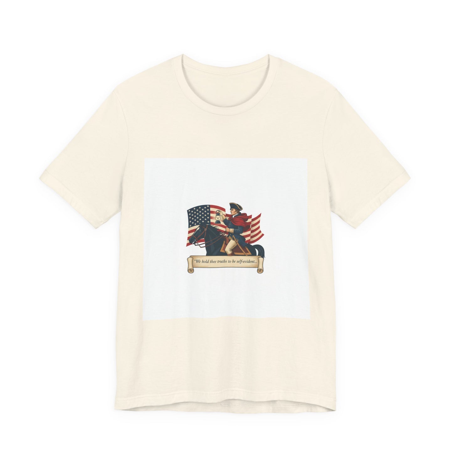 Patriotic Rider Tee | vintage Americana emblem, minimal crest, nature symbols