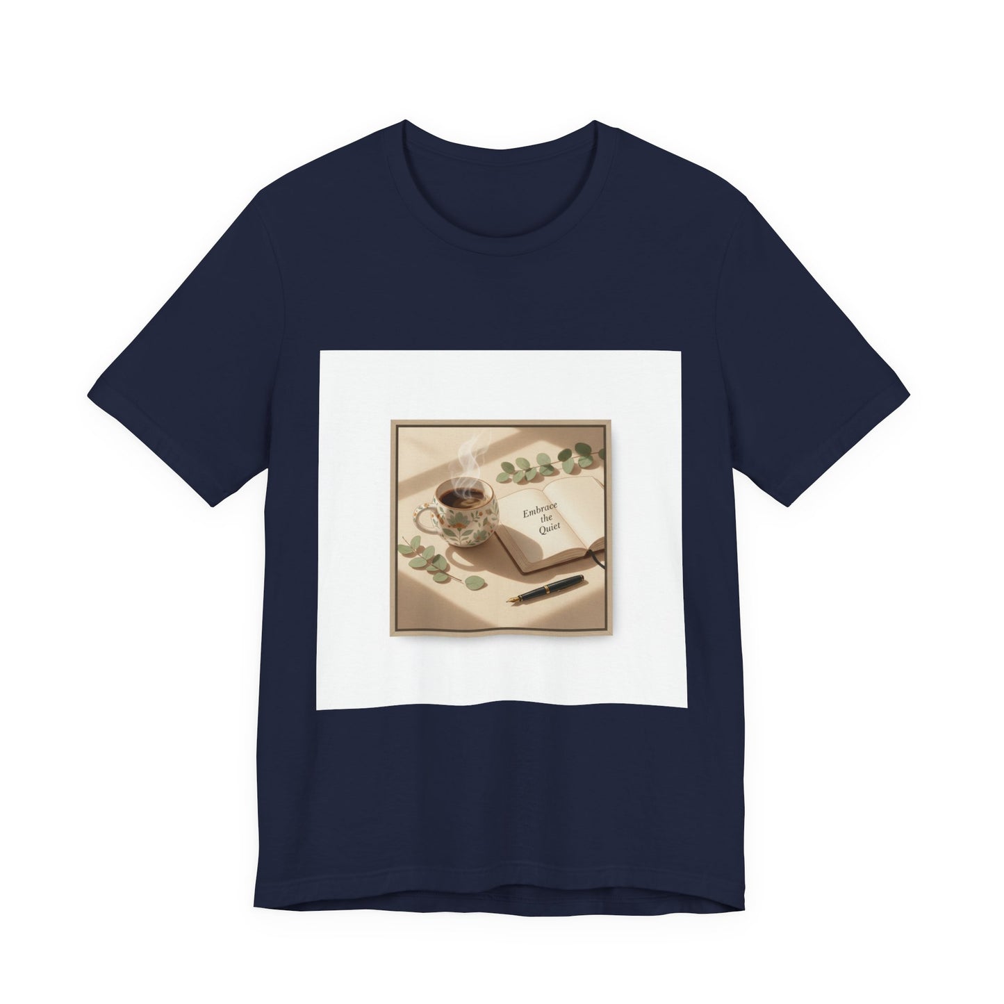 quiet mornings journaling tee | sunrise decor, minimalist coffee art