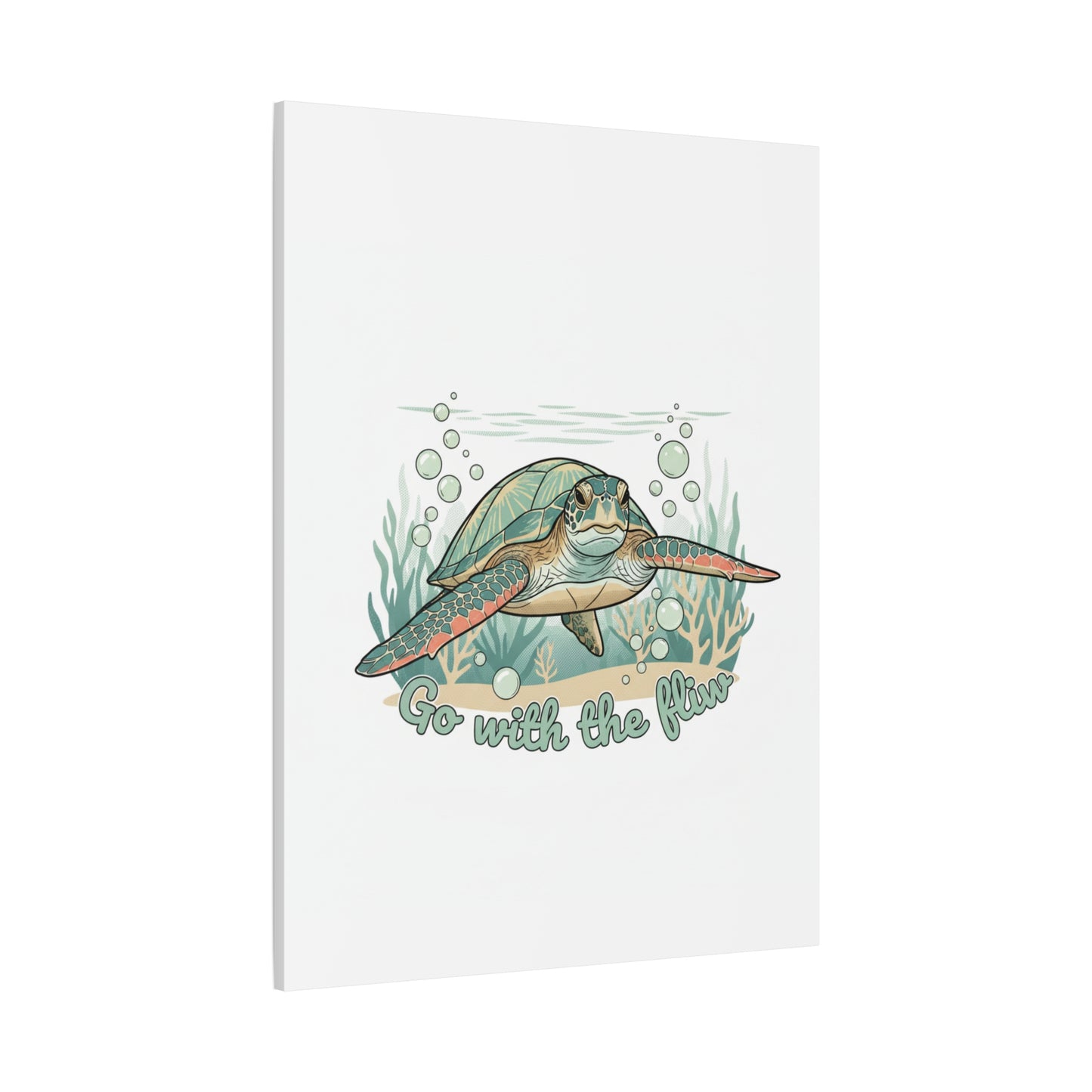 Go with the Flow Turtle Canvas