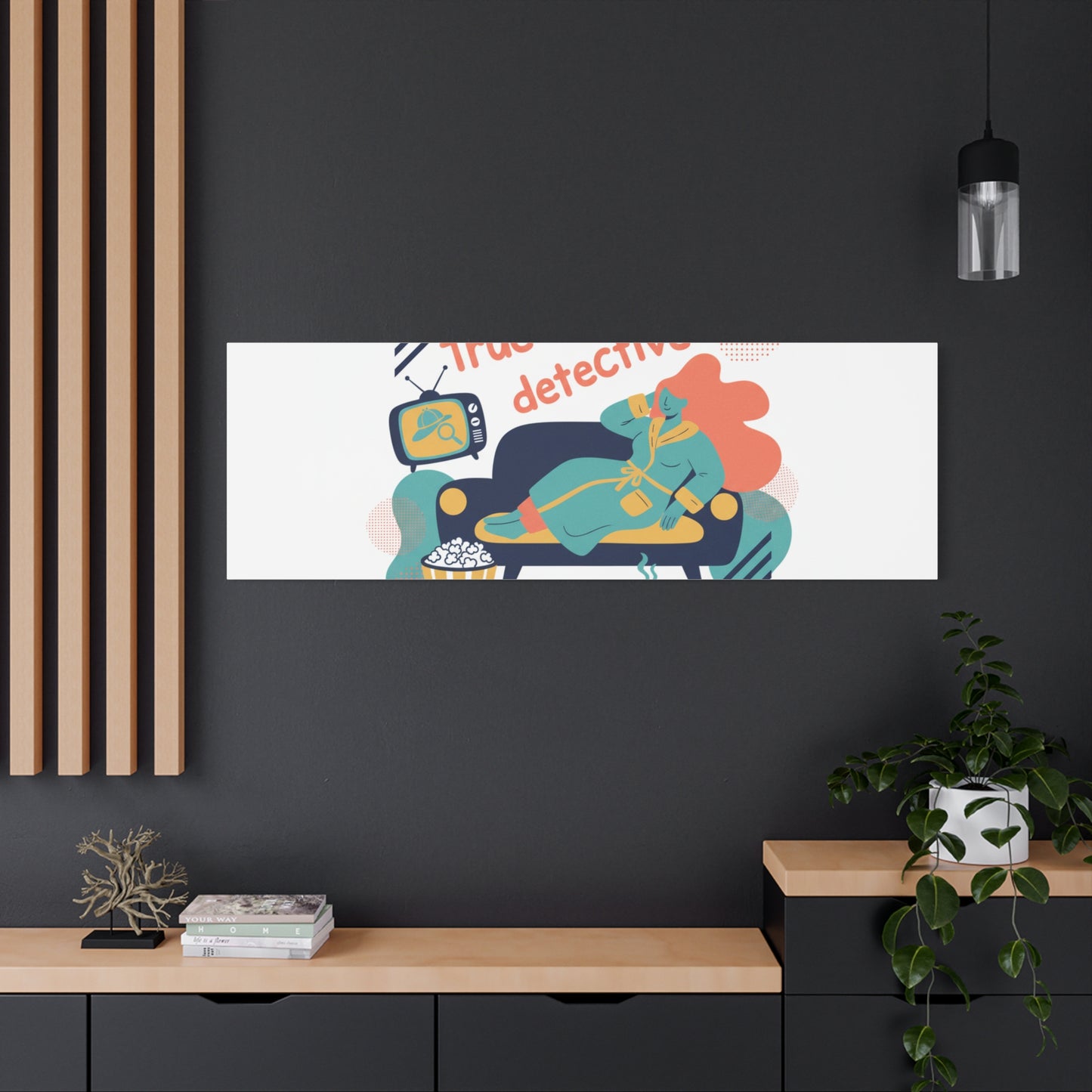 True Crime Sofa Detective Canvas
