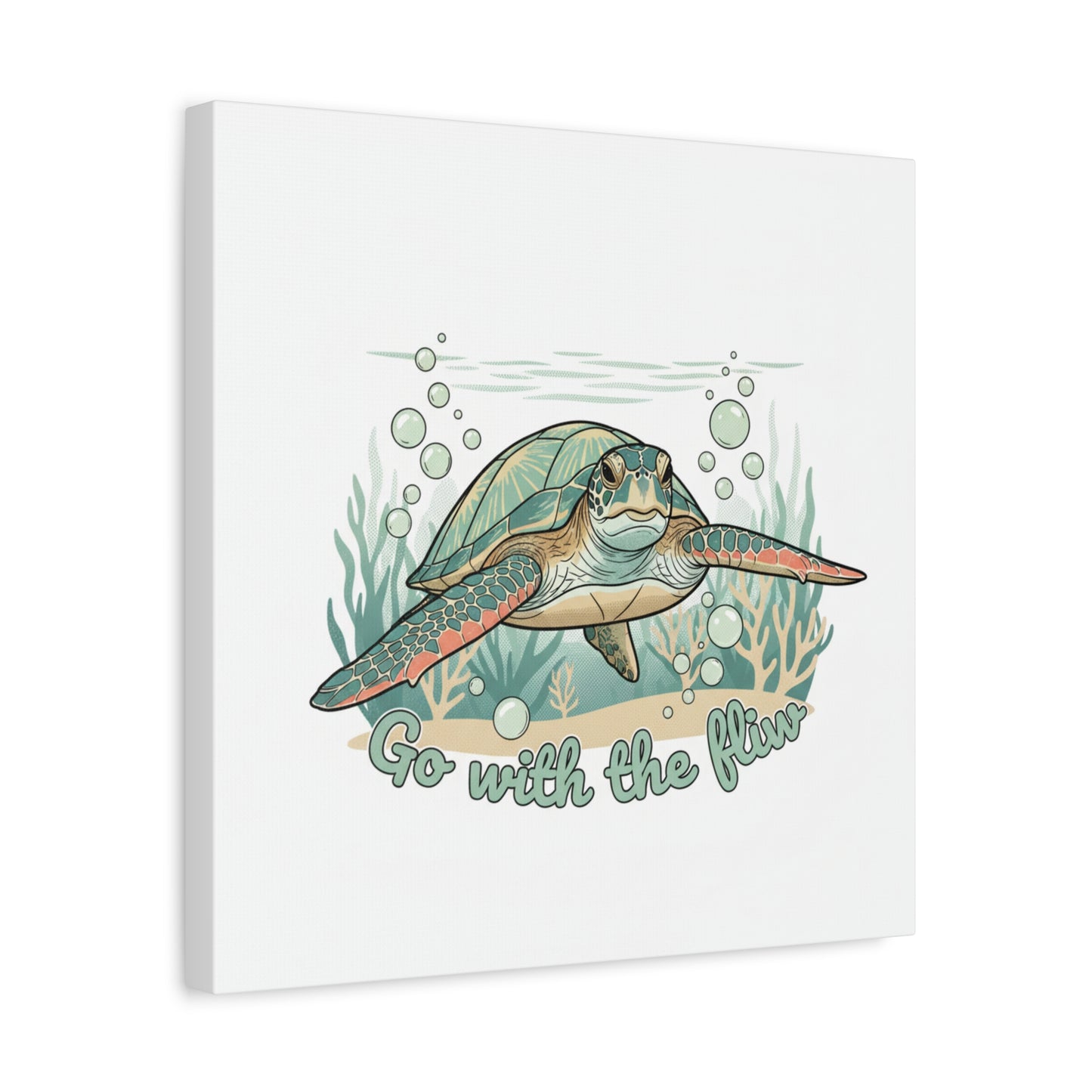 Go with the Flow Turtle Canvas