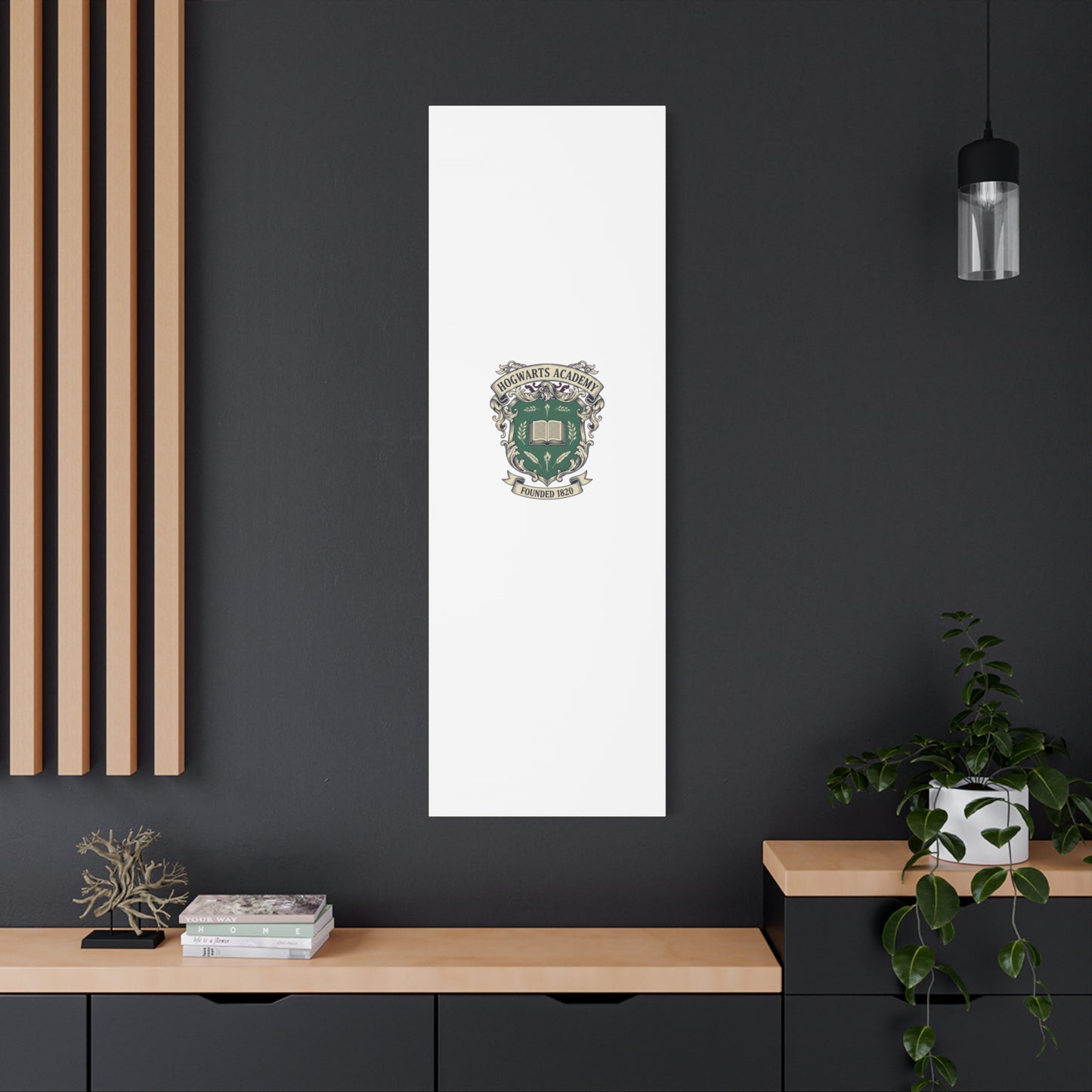 Hogwarts Ivy-Style Emblem Canvas | vintage club logo, old money crest