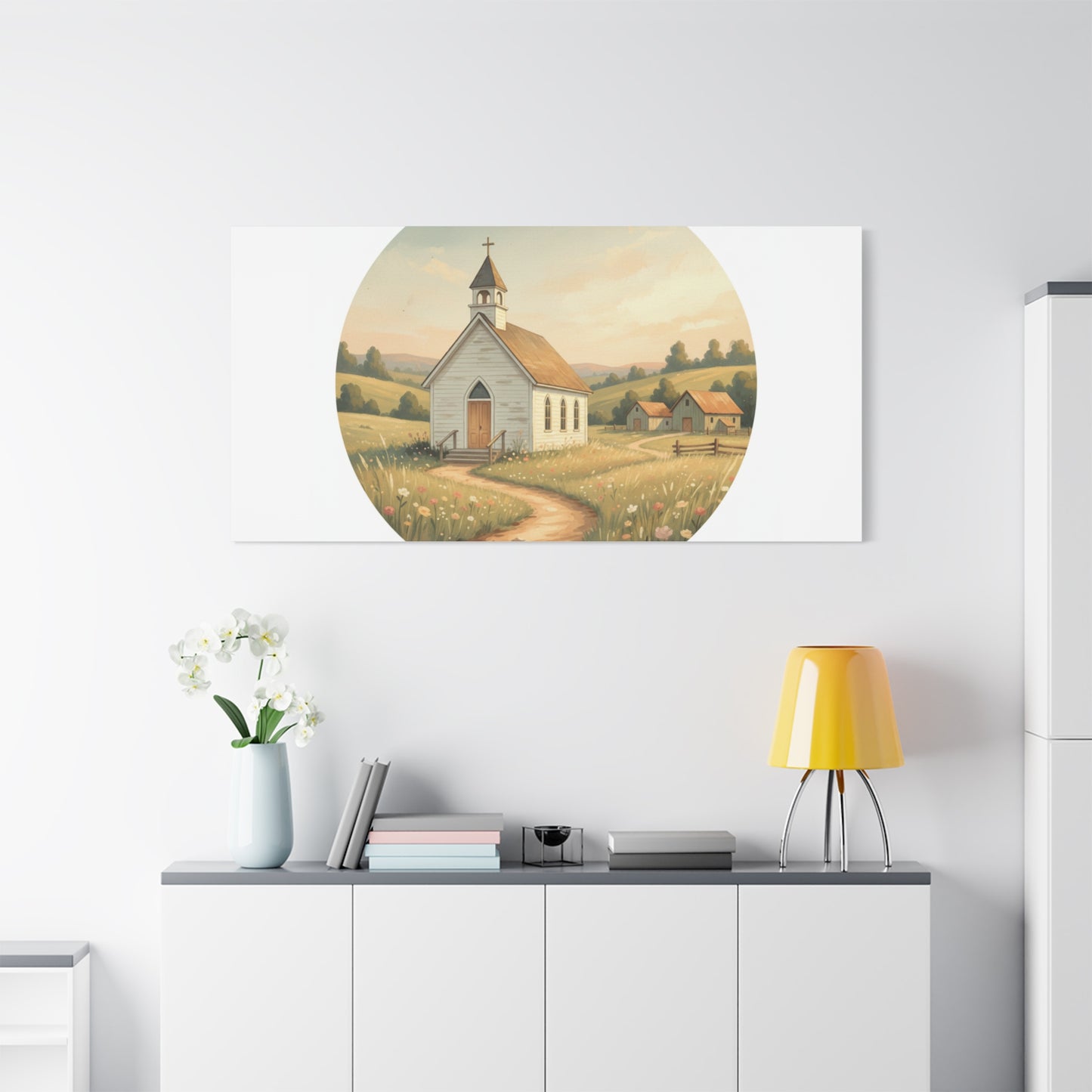 Country Church Matte Canvas, Stretched, 1.25"