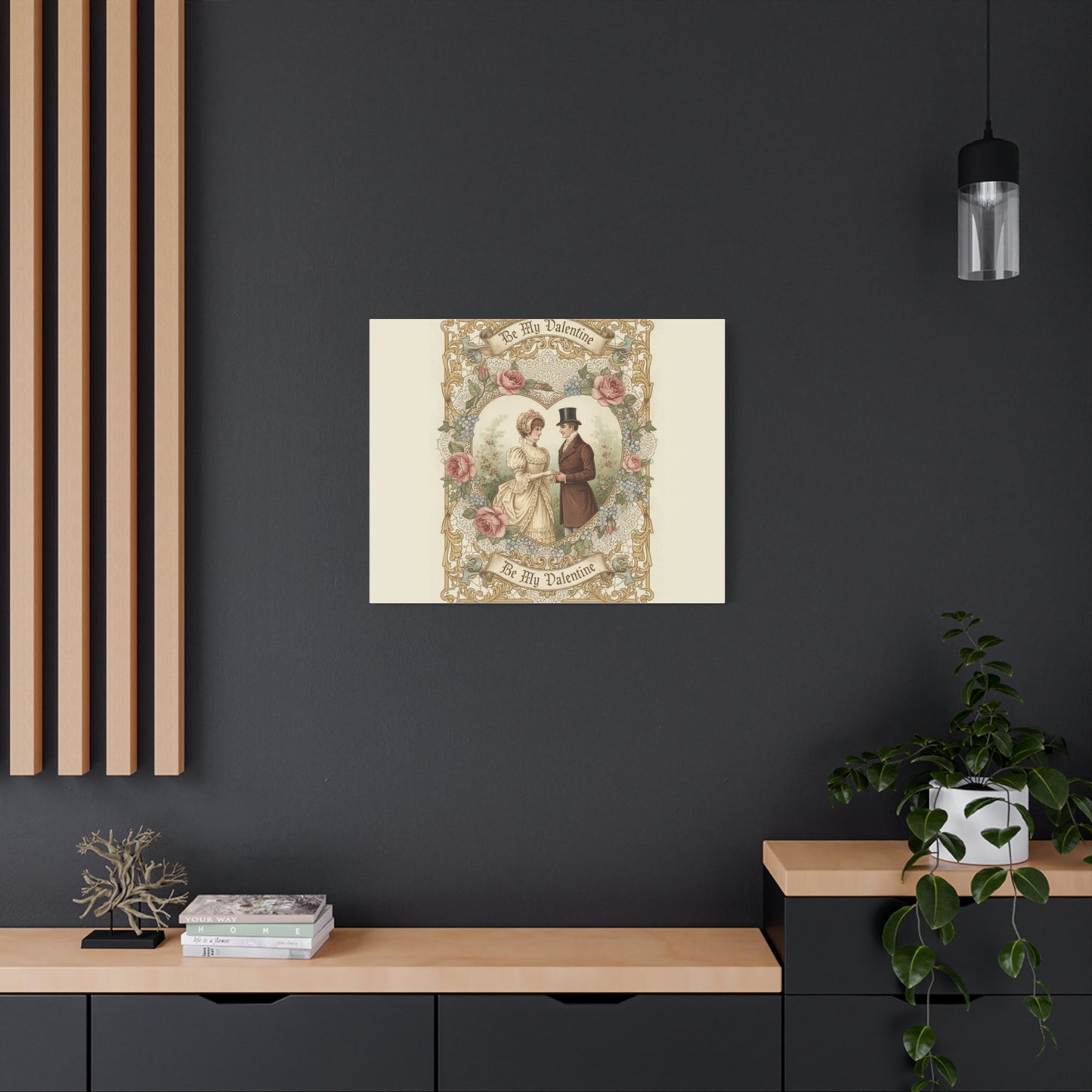 Victorian Valentine Print Canvas | Retro Americana, Vintage Romance