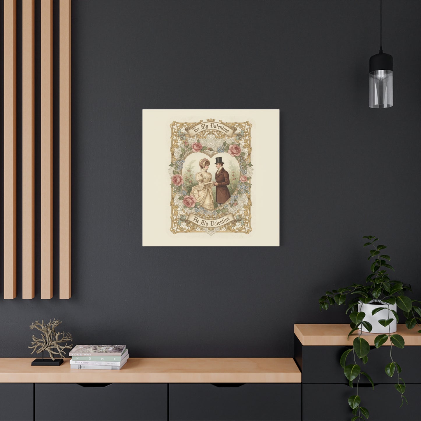 Victorian Valentine Print Canvas | Retro Americana, Vintage Romance