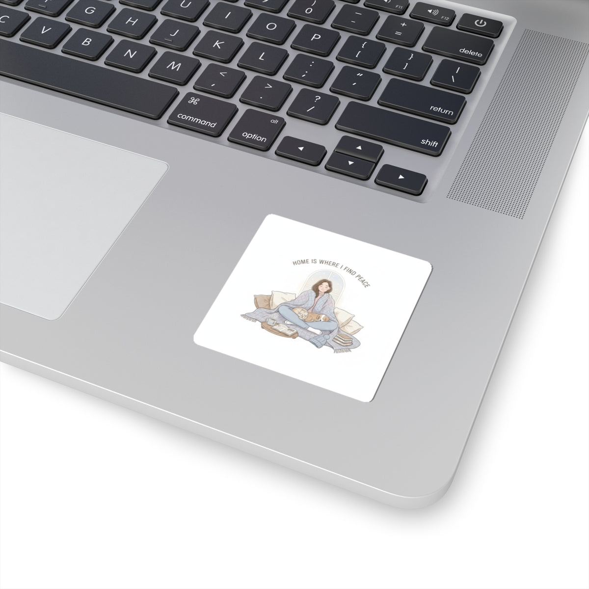 Home Is Where I Find Peace Sticker | Introvert Homebody, Cozy Winter